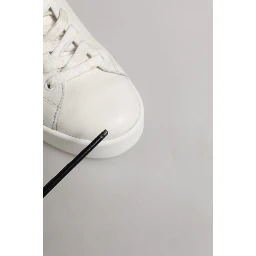 White Black Portofino Leather Sneakers Shoes