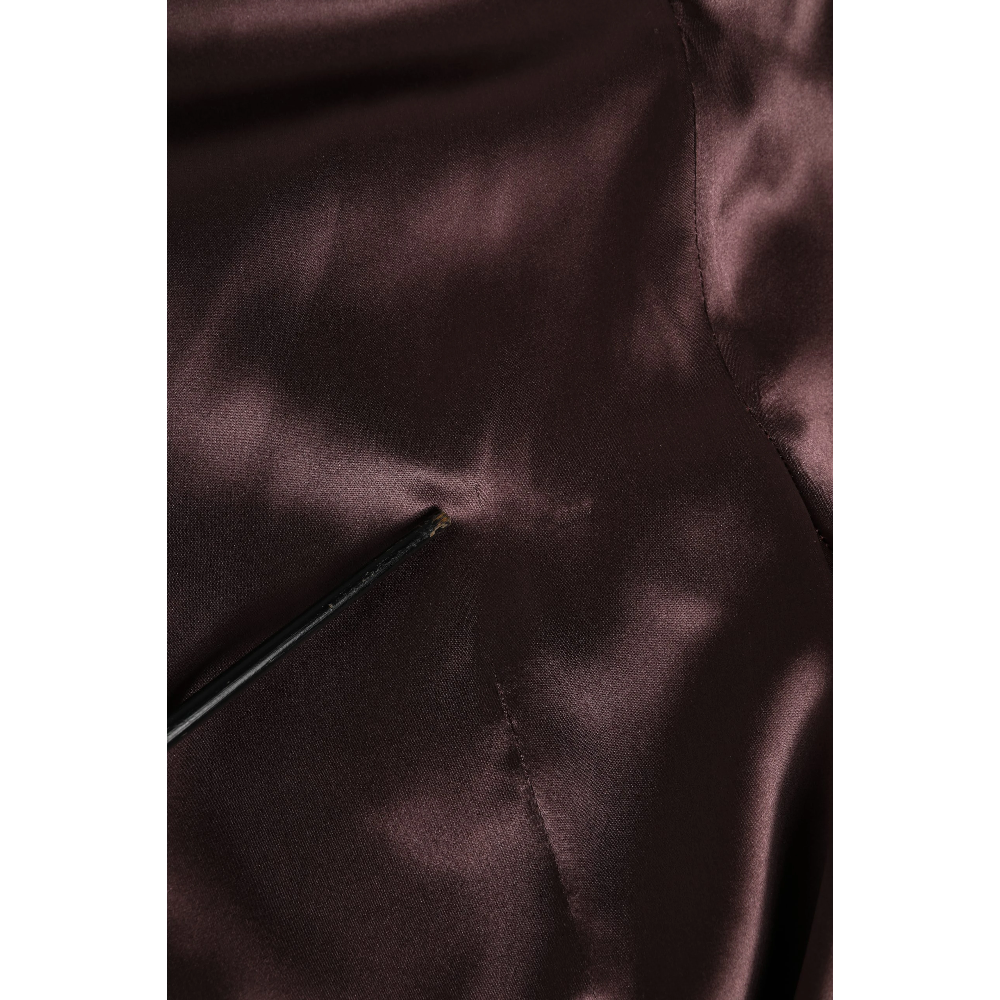 Violet Satin Long Sleeve Ascot Tie Shirt  Top