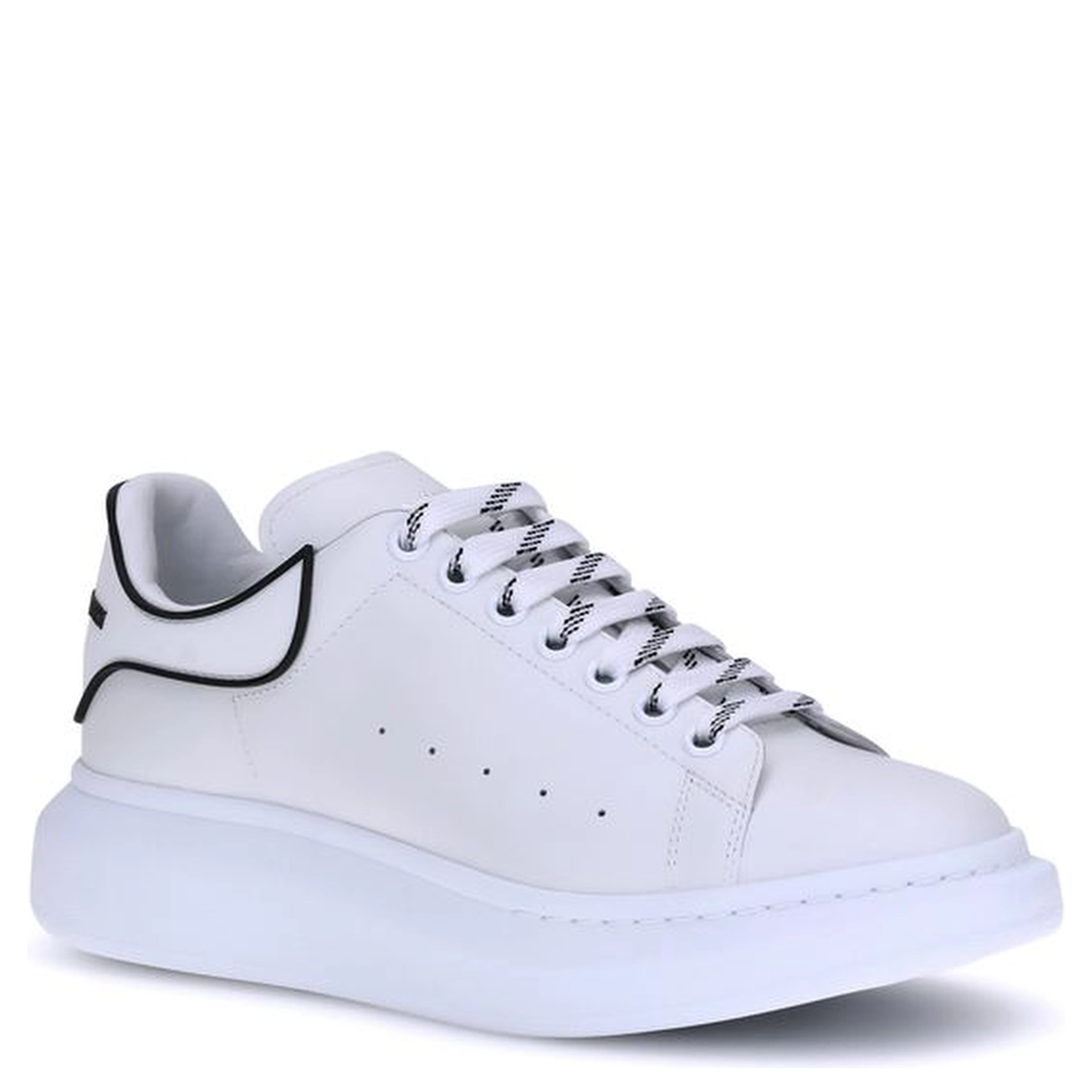 White Rubber Platform Sneakers