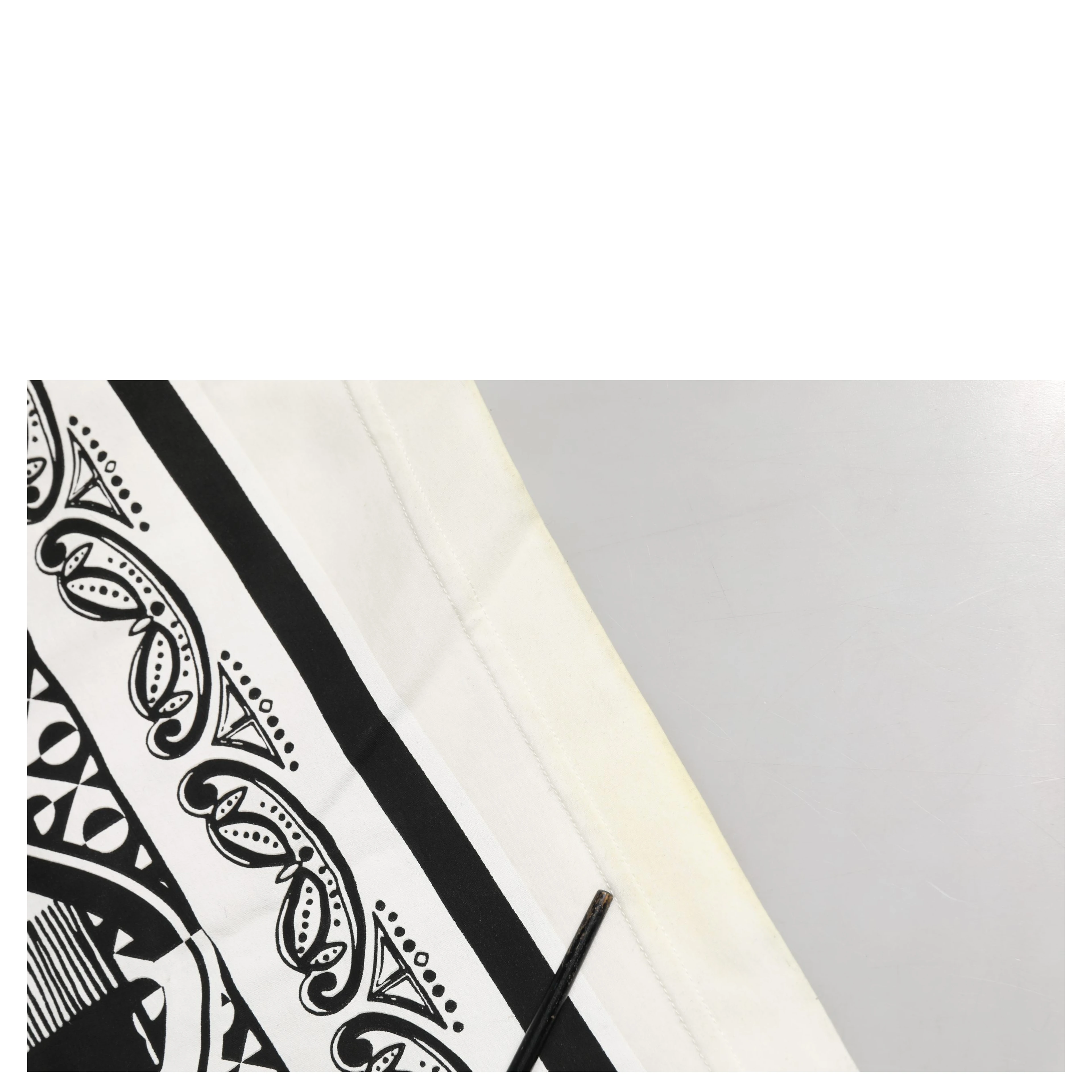 White Cotton Bandana Print CrewNeck T-shirt