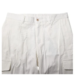 White Cotton Jogger Cargo Skinny Men Pants