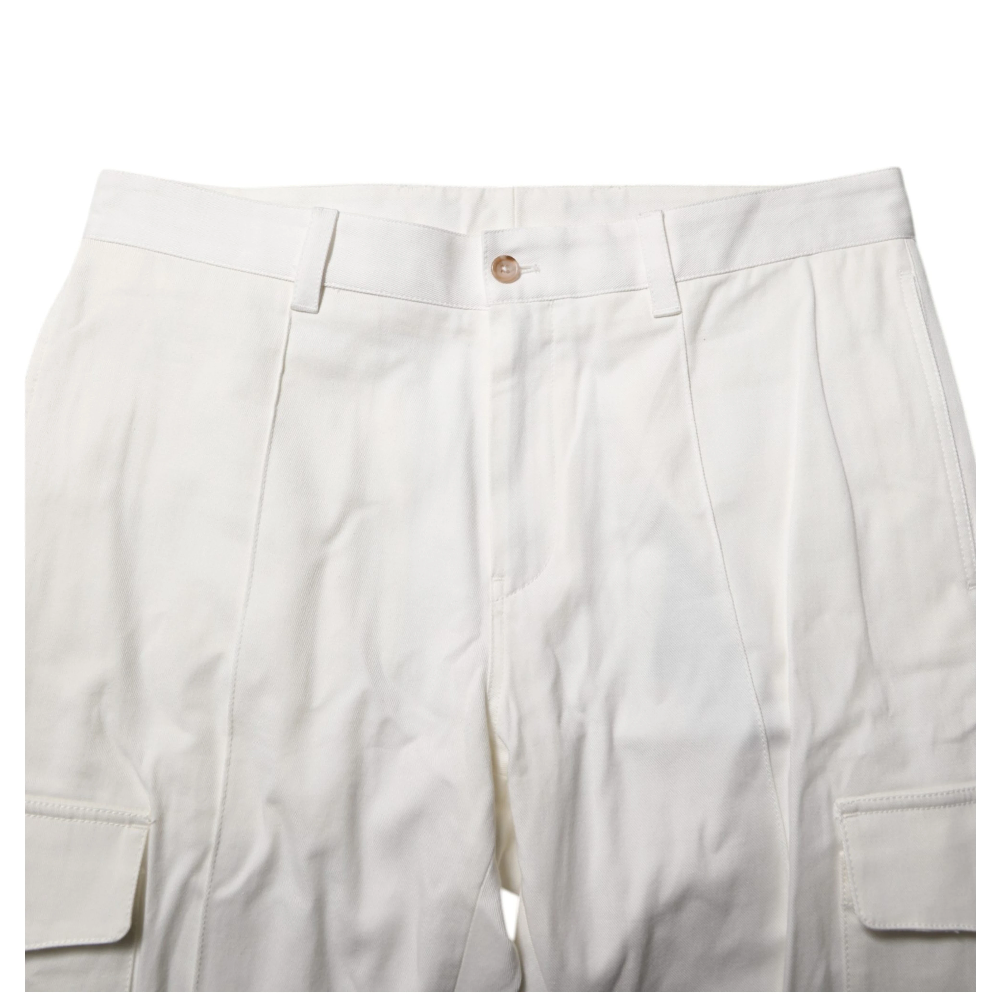 White Cotton Jogger Cargo Skinny Men Pants