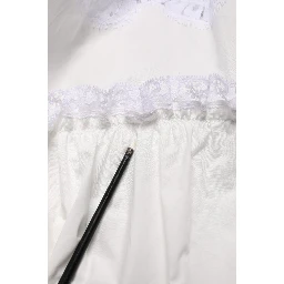White Cotton Sleeveless Lace Maxi Dress