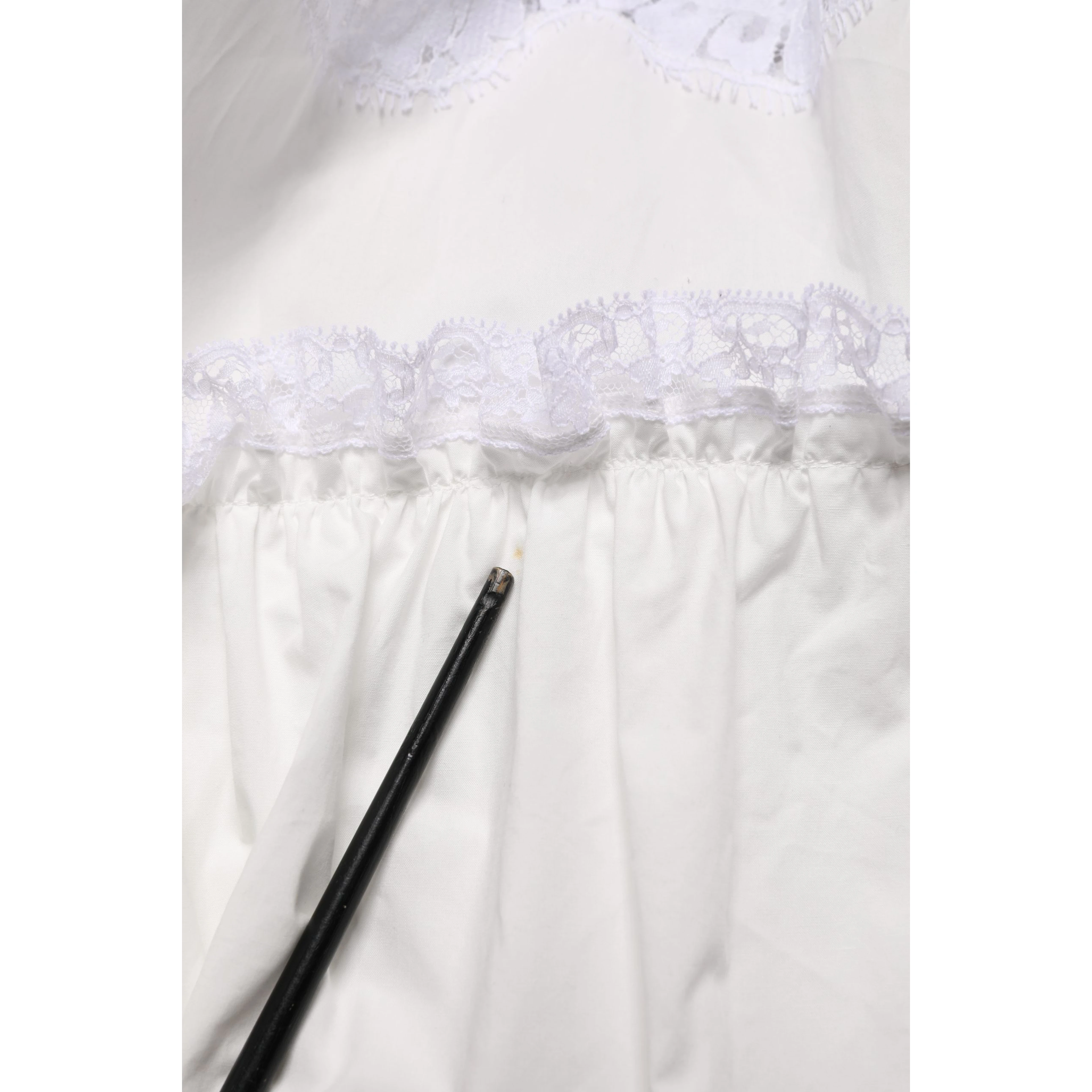 White Cotton Sleeveless Lace Maxi Dress