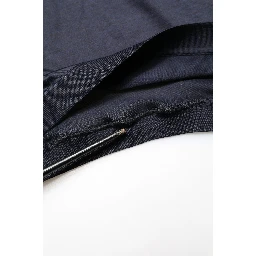 Dark Blue DG Logo Silk Men Crew Neck T-shirt