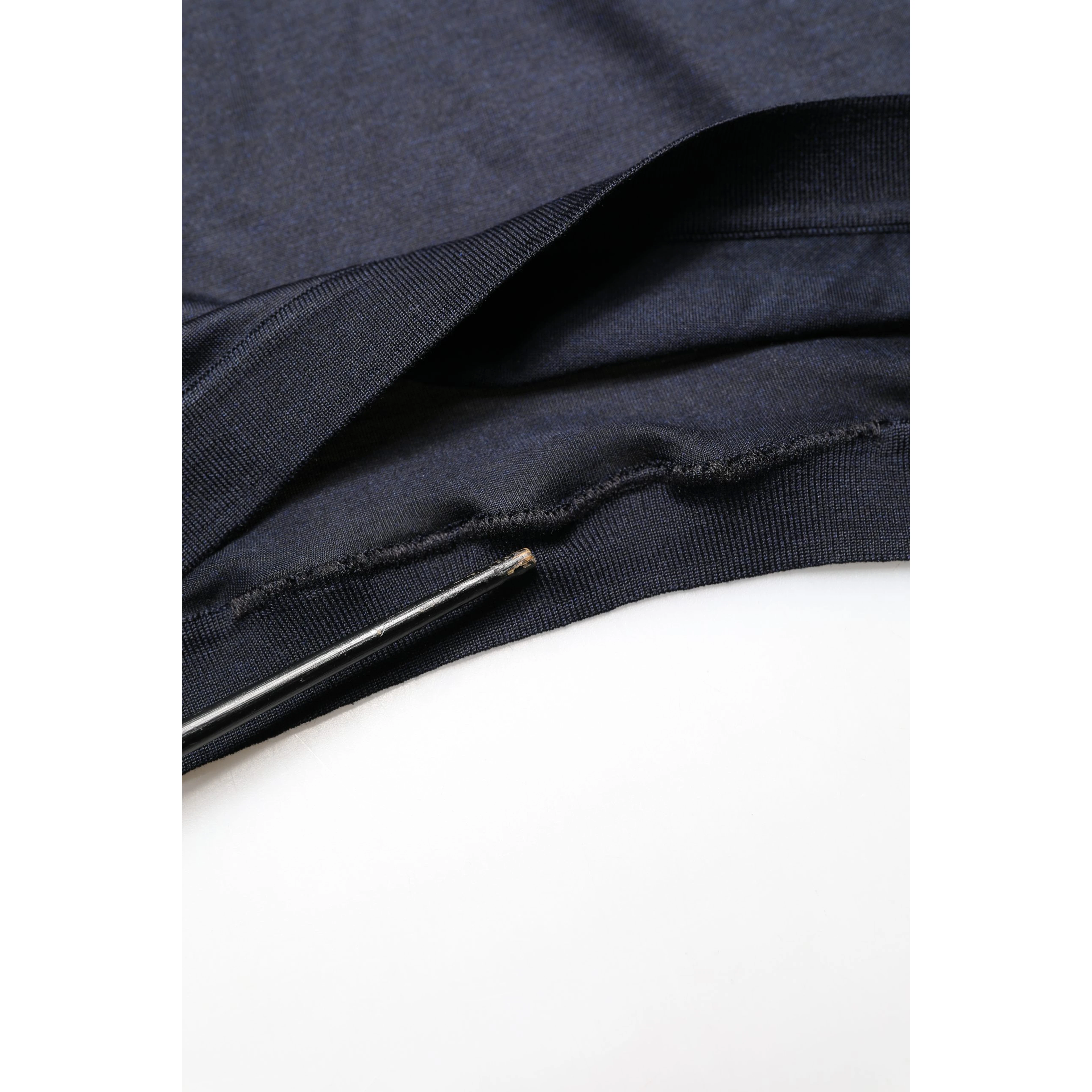 Dark Blue DG Logo Silk Men Crew Neck T-shirt