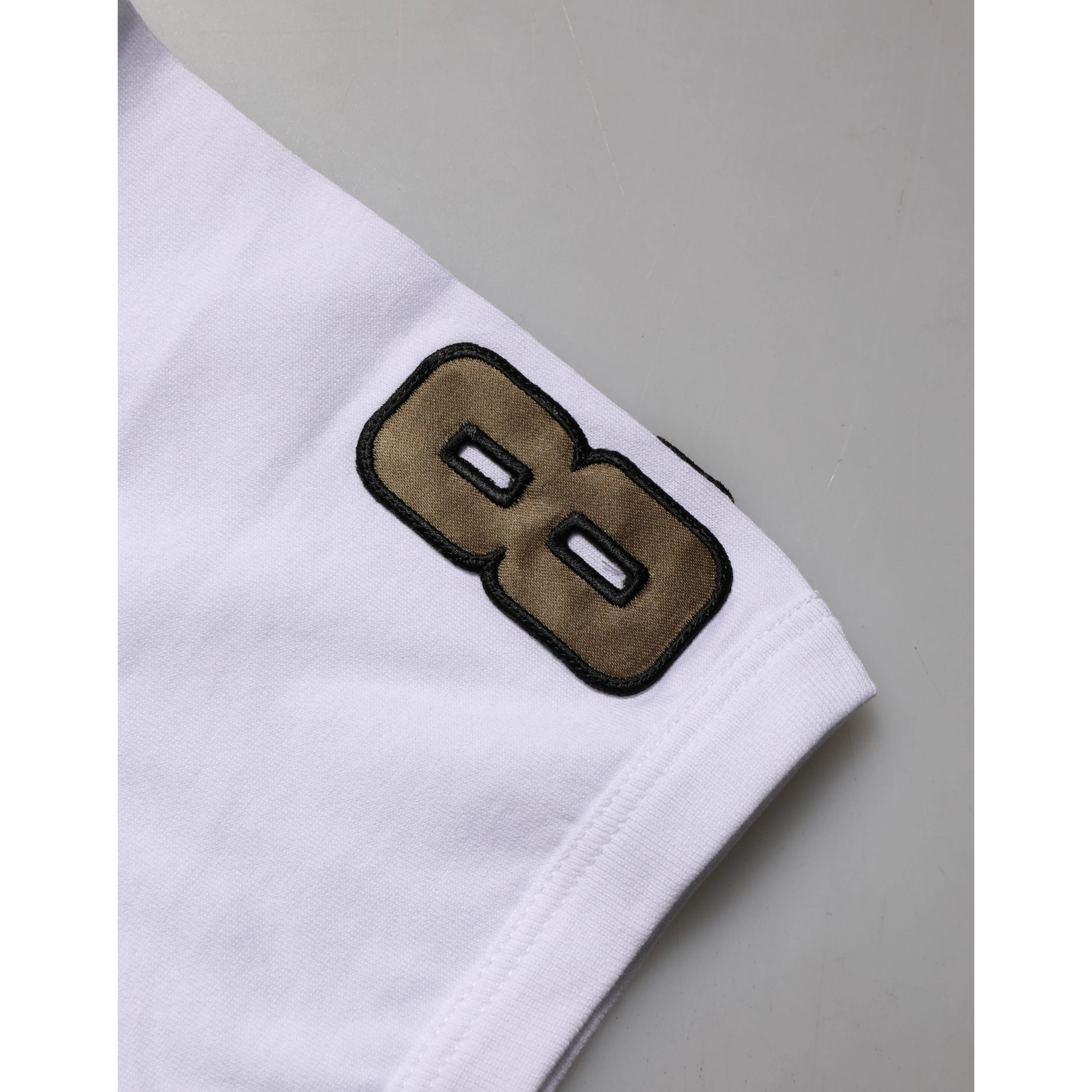 White DG King Royal Crew Neck Cotton  T-shirt