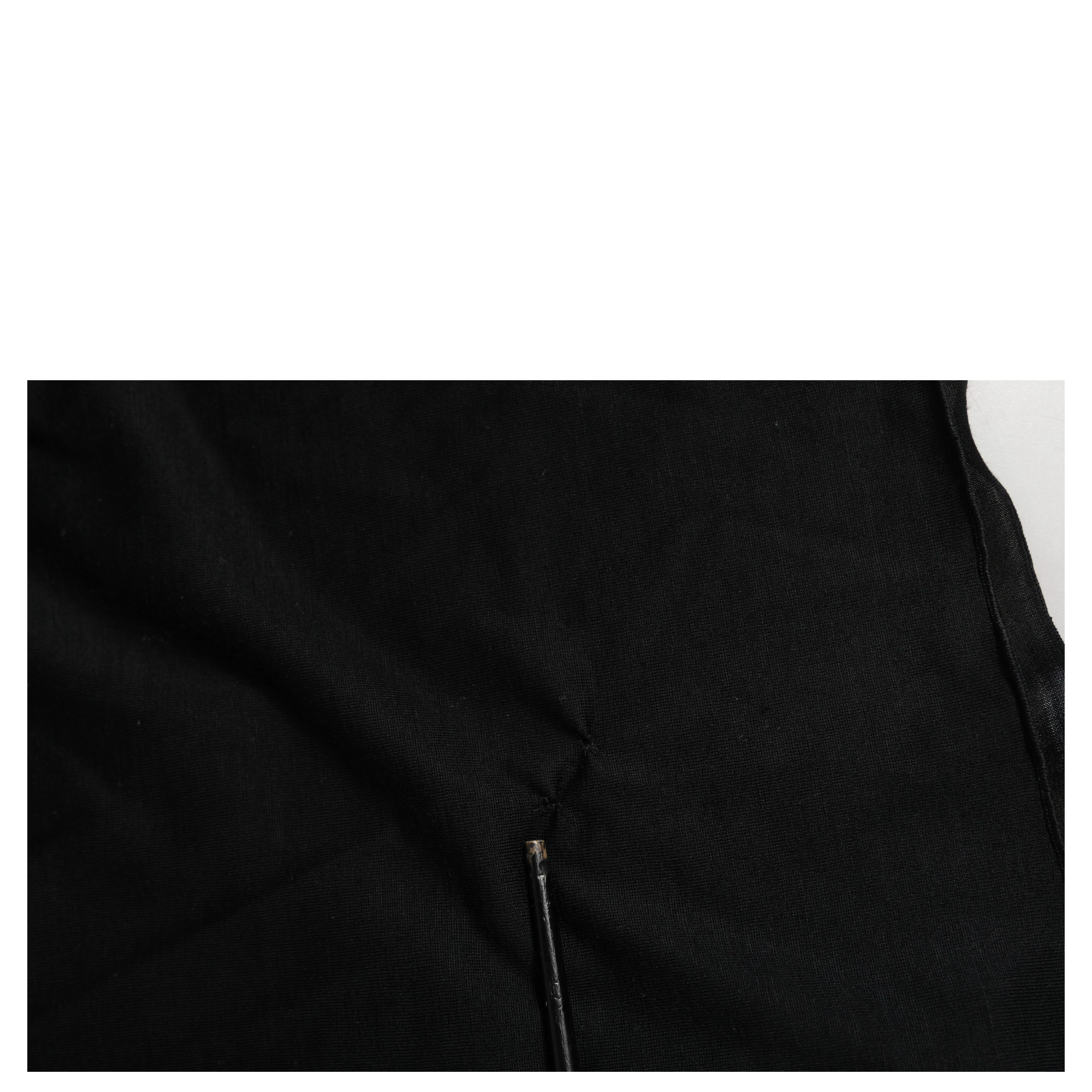 Black Wool Sleeveless Rose Applique Dress
