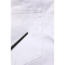 White Straight Mid Waist Denim Trouser Jeans