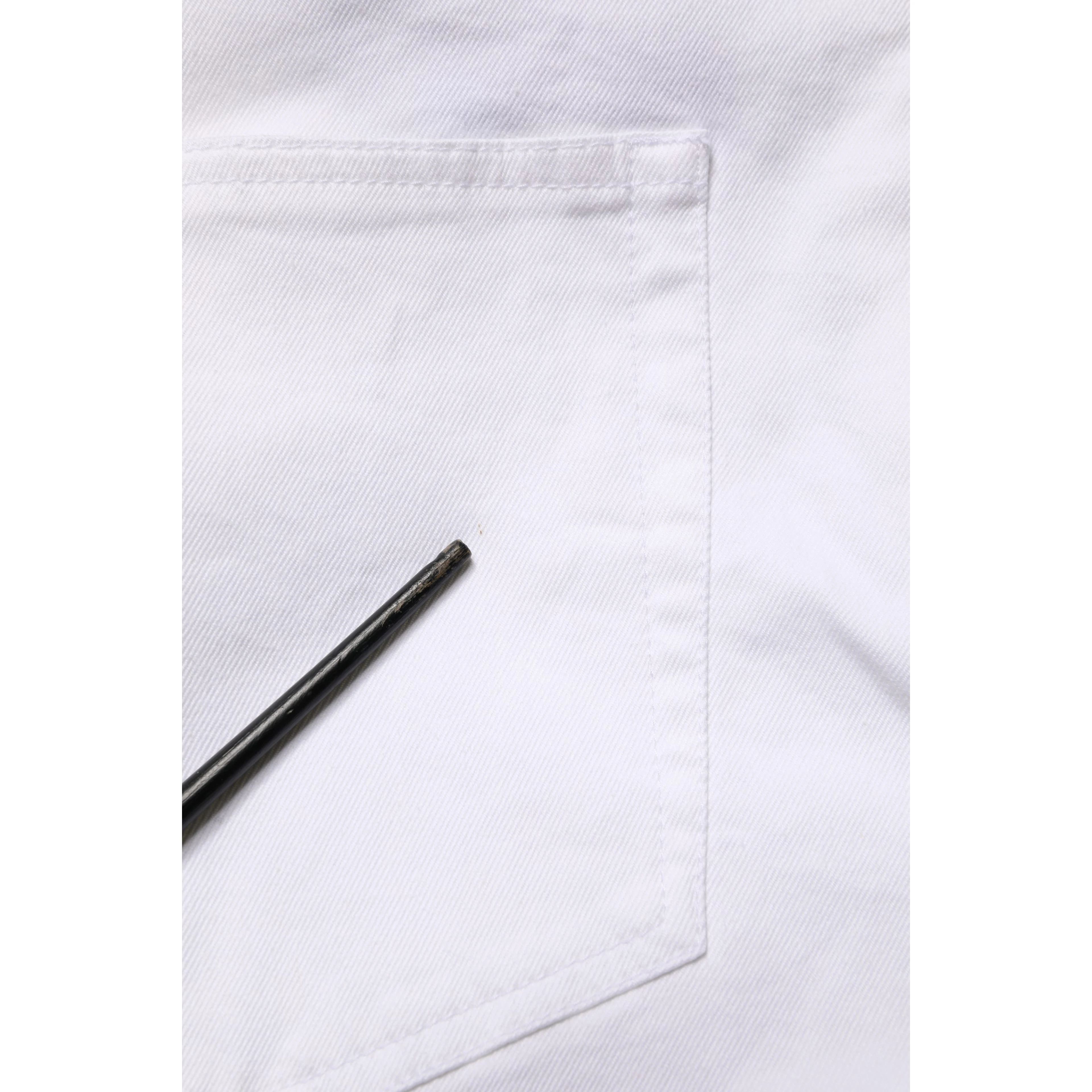 White Straight Mid Waist Denim Trouser Jeans