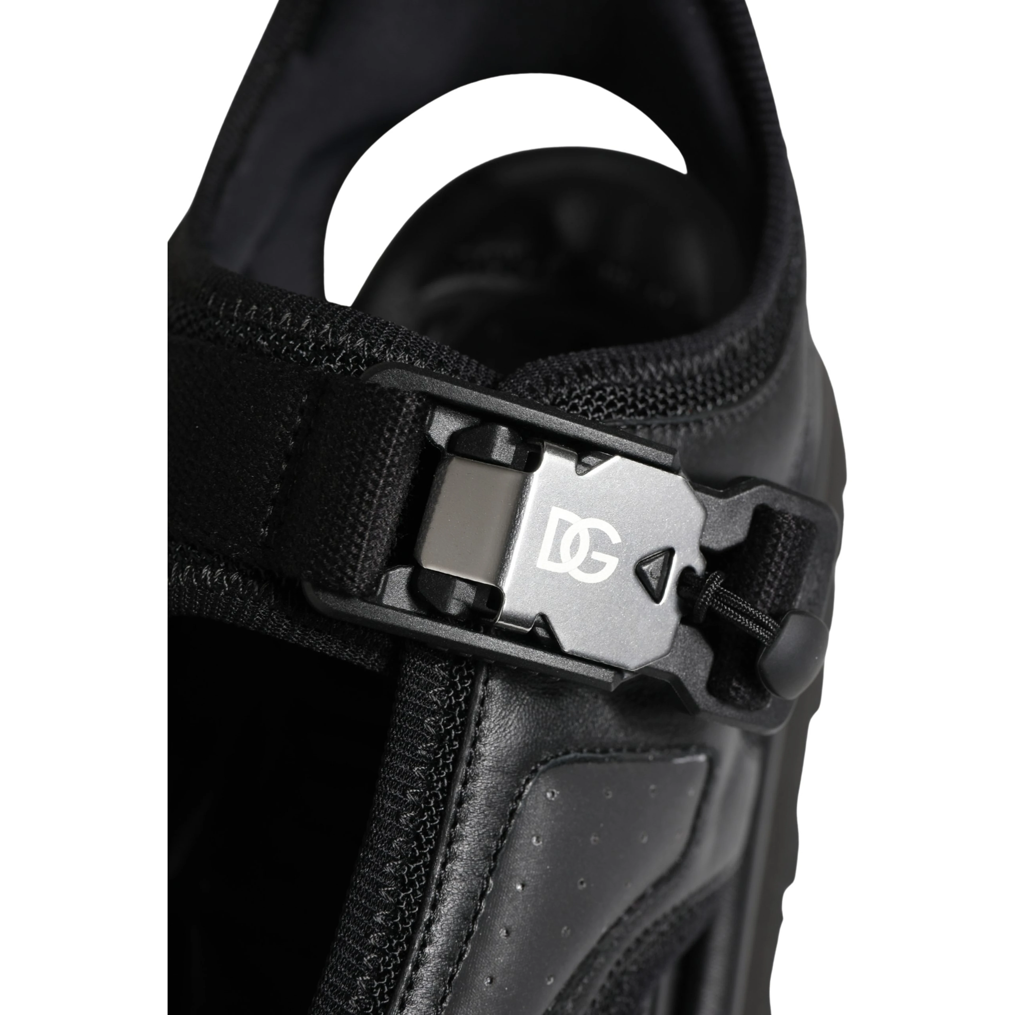 Black Logo Detailed Men Chunky Sandals Shoes