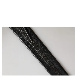 Black Leather Gold Metal Buckle Waist Women Belt