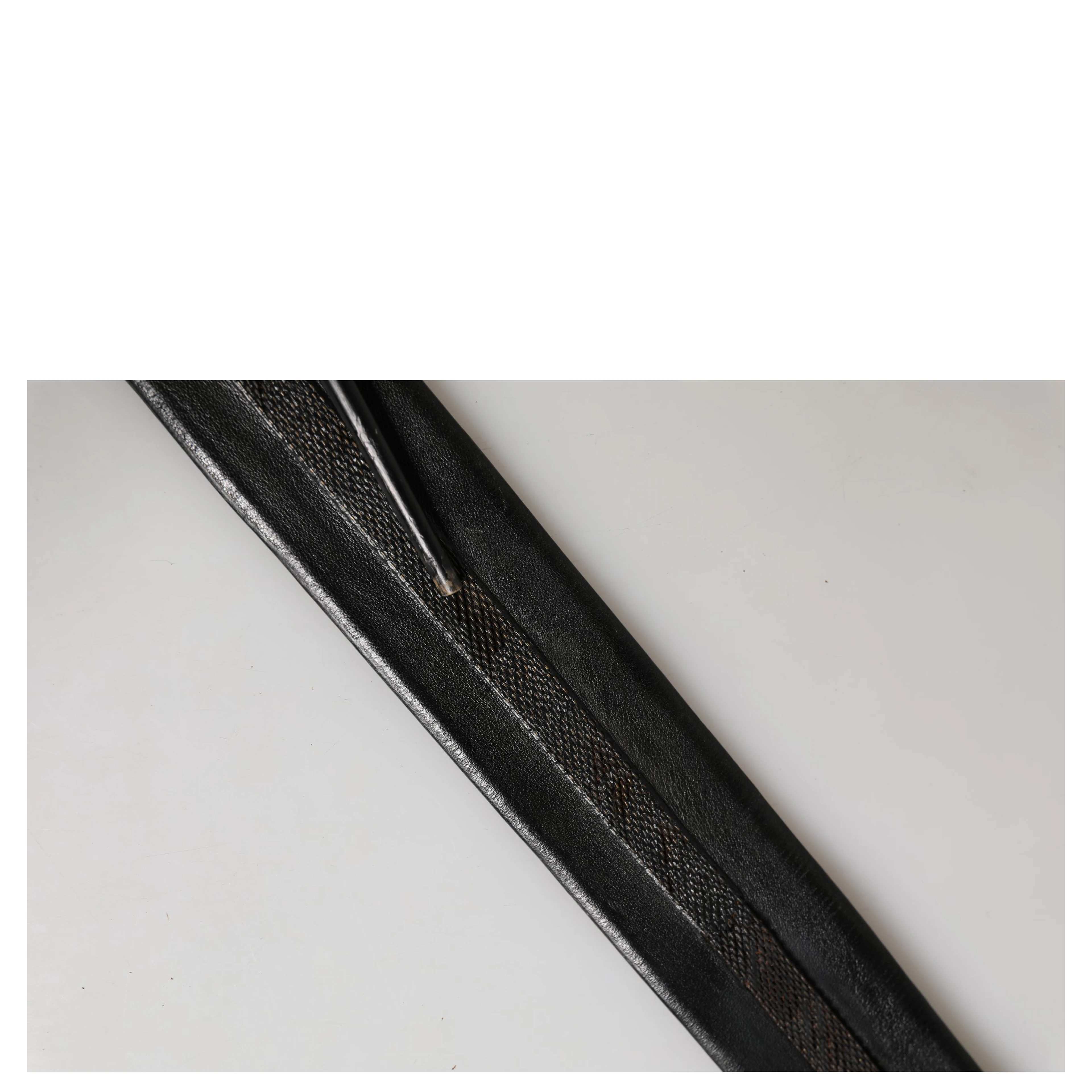 Black Leather Gold Metal Buckle Waist Women Belt