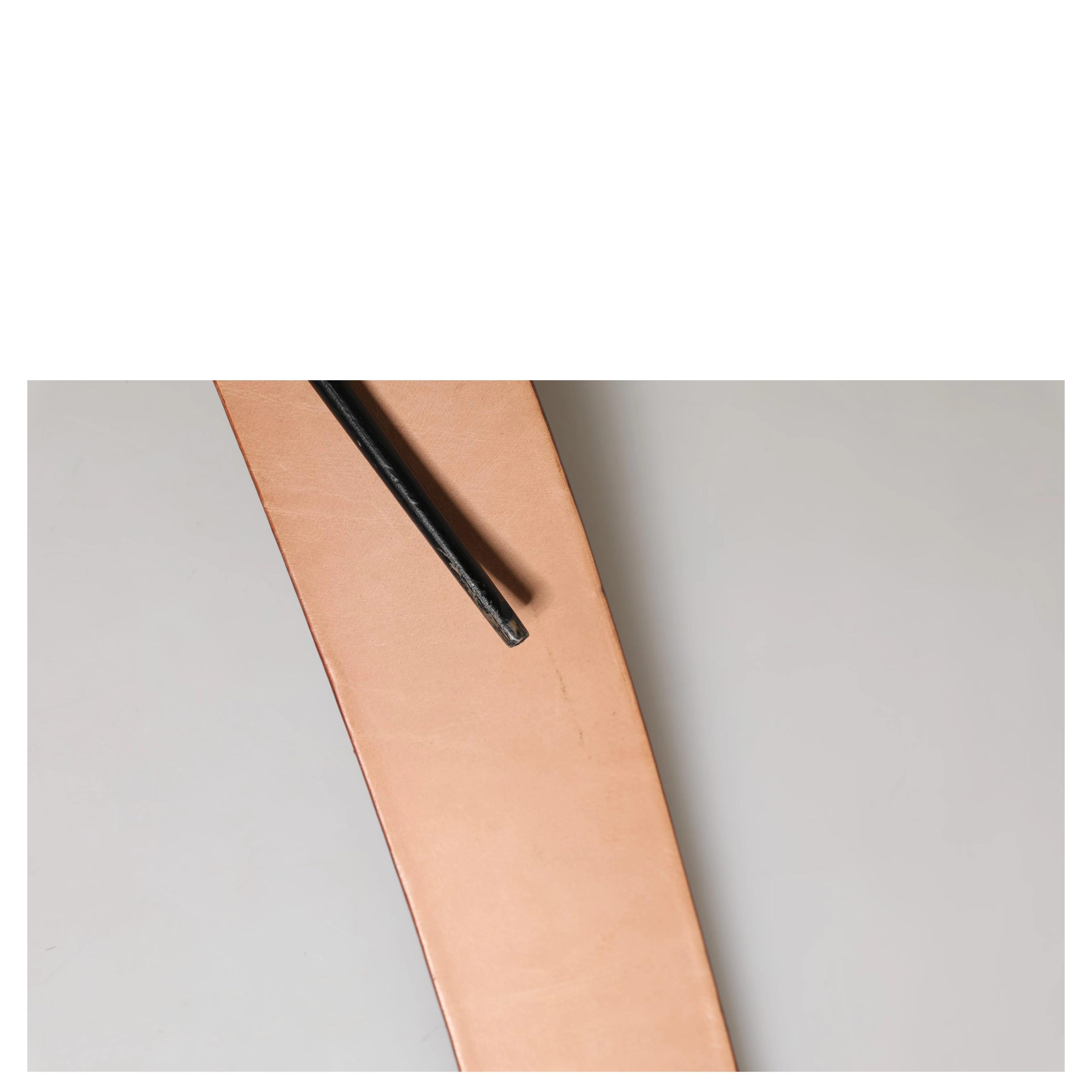 Beige Genuine Leather Wide Waist Metal Buckle Belt