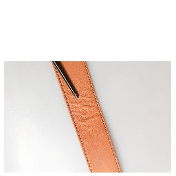 Orange Leather Hexagon Metal Buckle Waist Women Belt