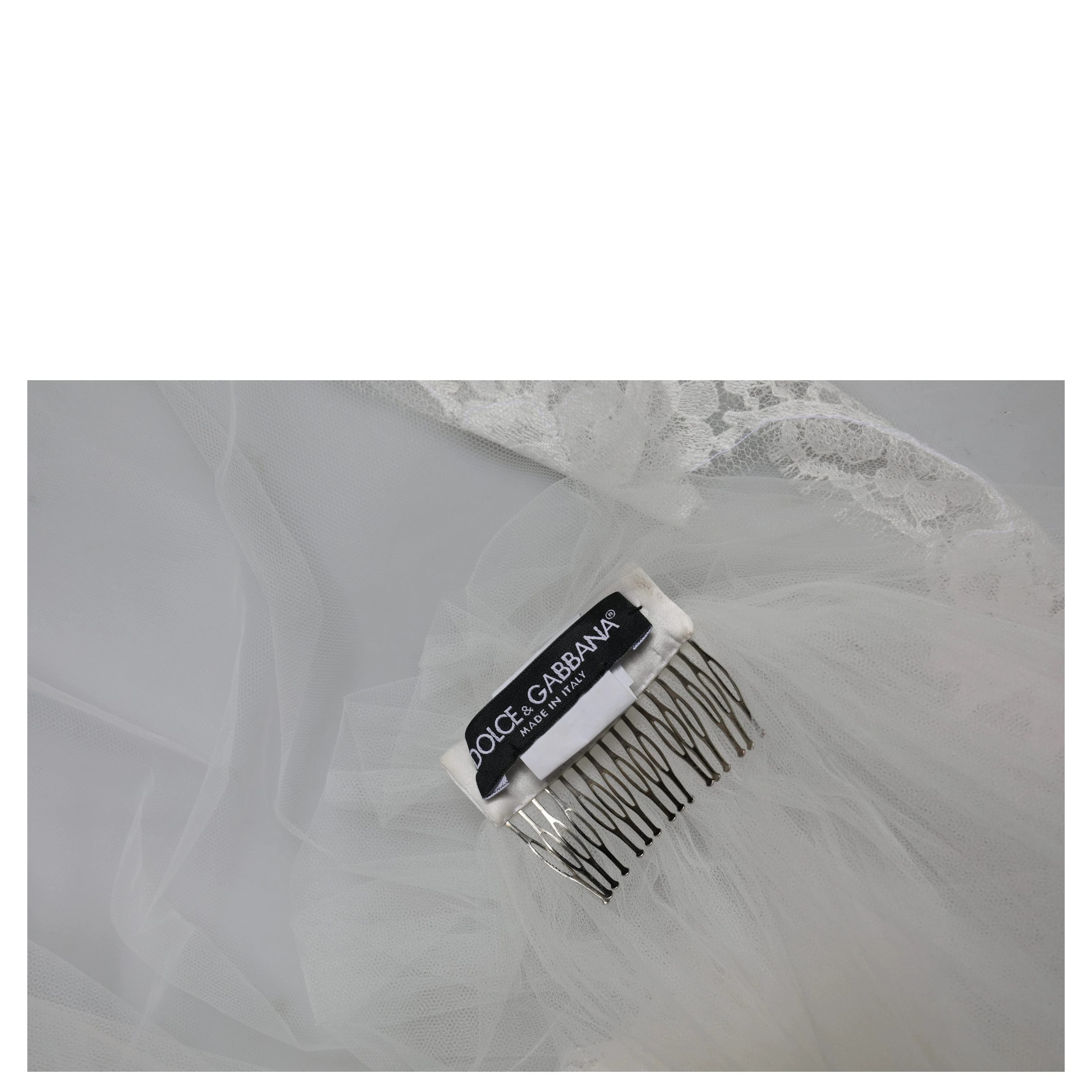White Floral LaceNylon Floor Length 3M Long Veil
