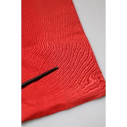 Red Flared Mid Waist Chino Casual Trouser Pants
