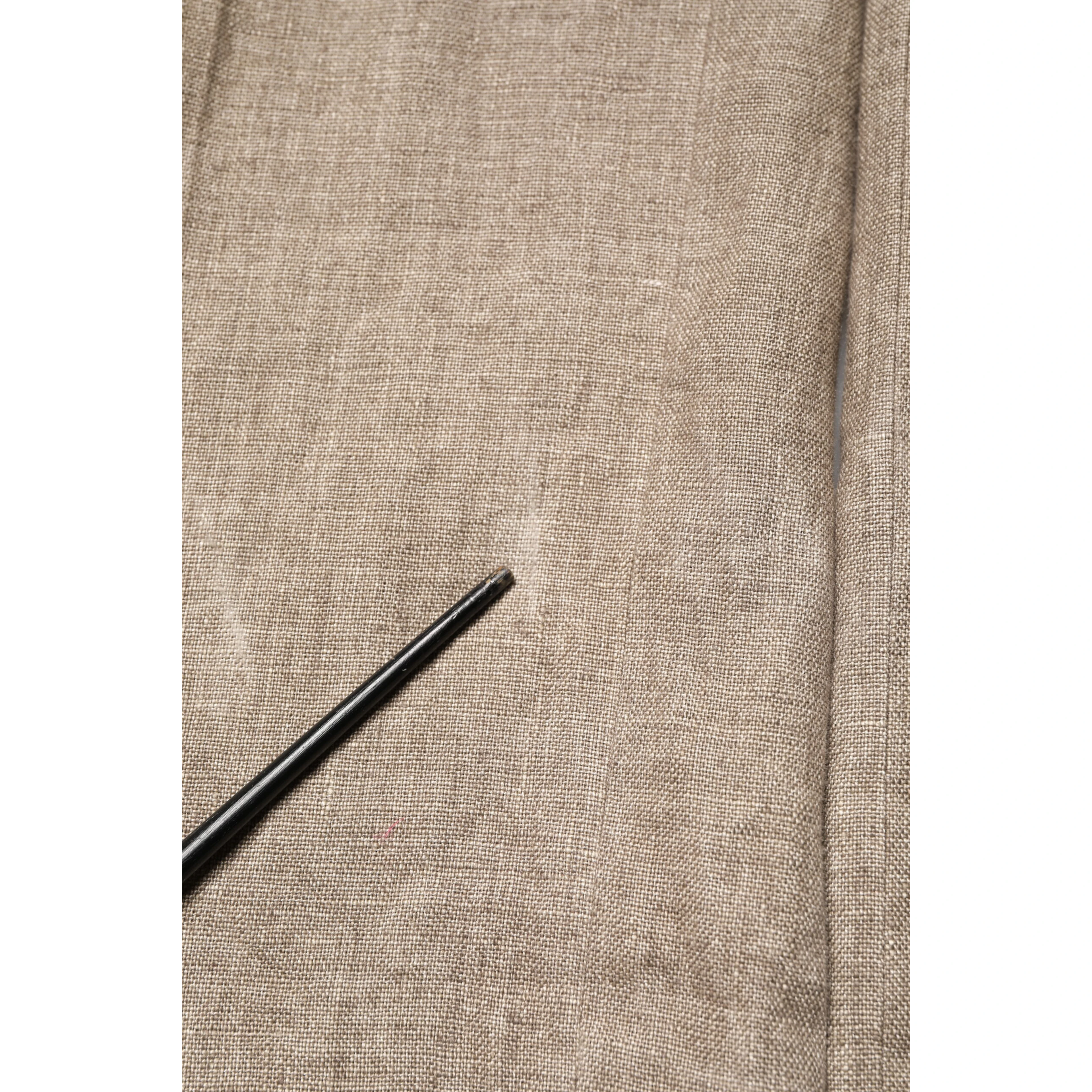Beige Linen Double Breasted 2 Piece Men Suit