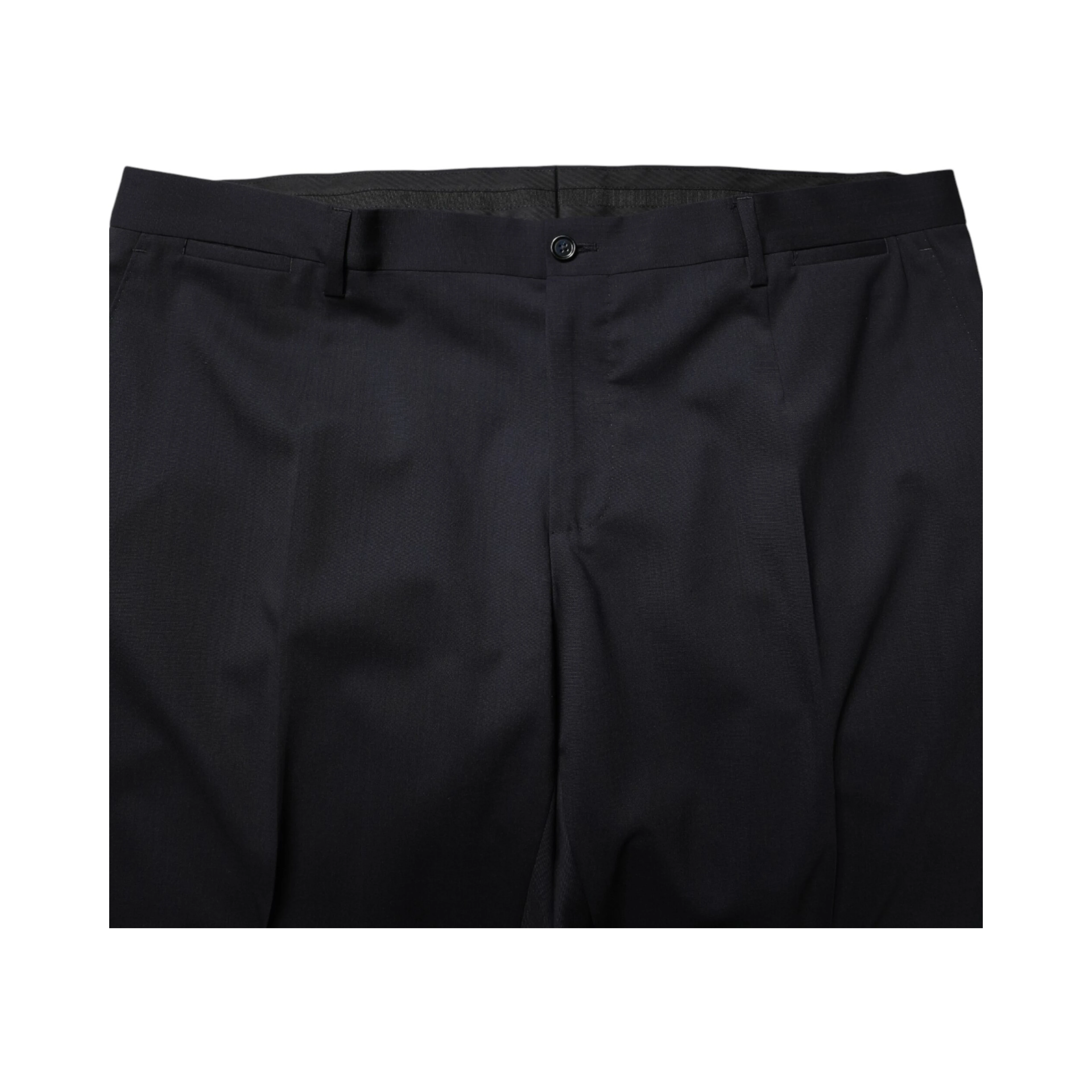 Blue Wool Double Breasted 2 Piece Men Suit