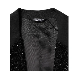 Black Wool Single Breasted 3 Piece Men Suit