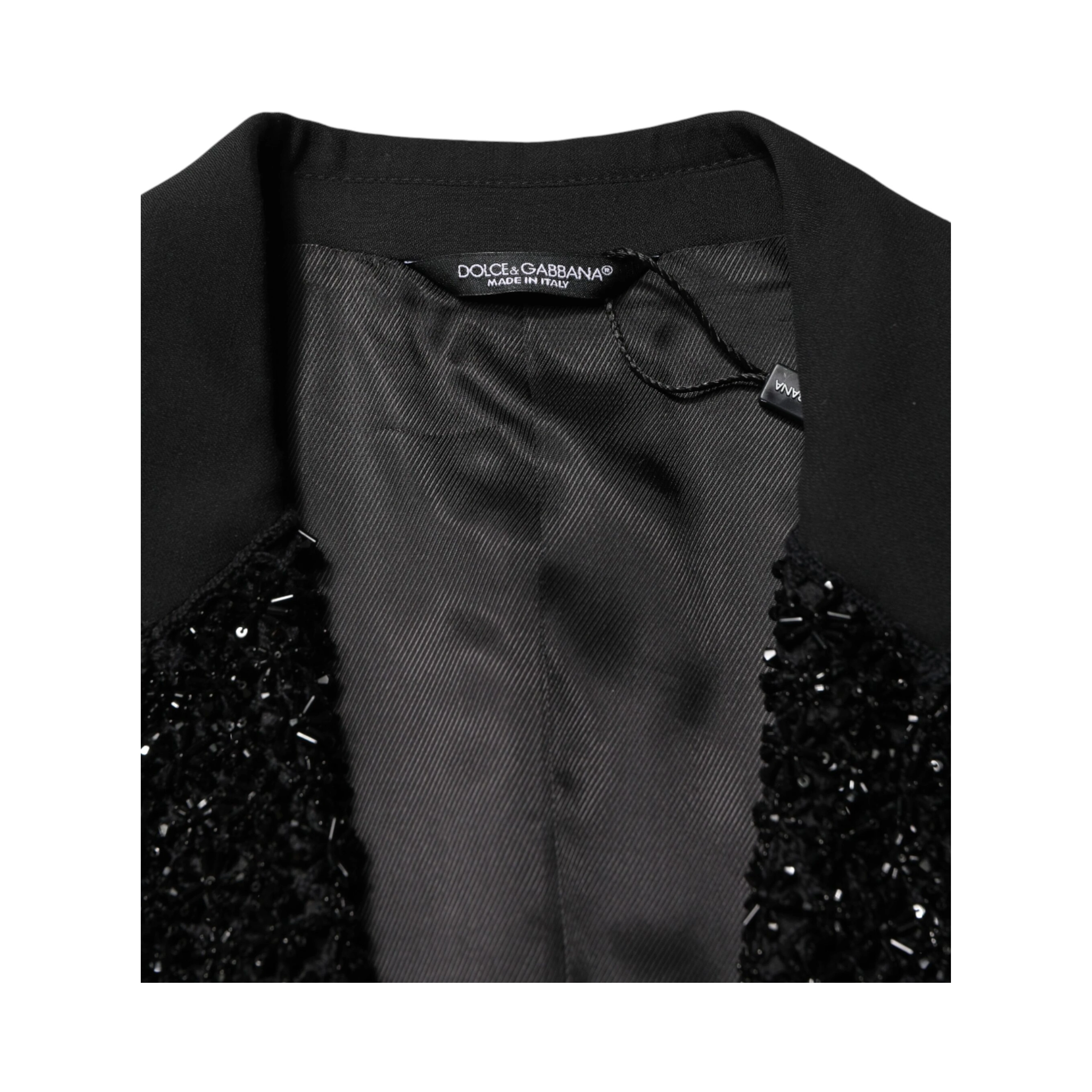 Black Wool Single Breasted 3 Piece Men Suit