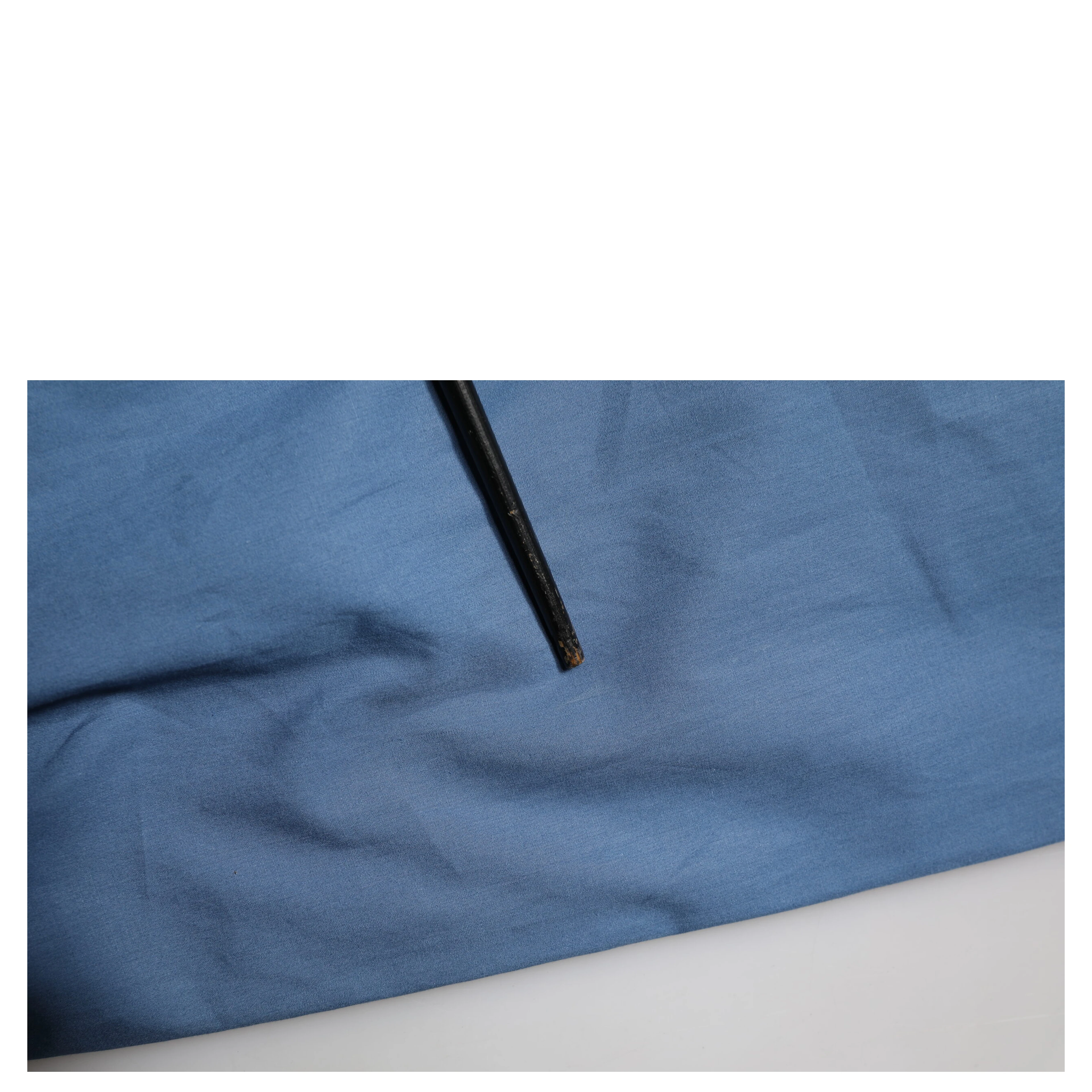 Blue Cotton Double Breasted 2 Piece  Suit