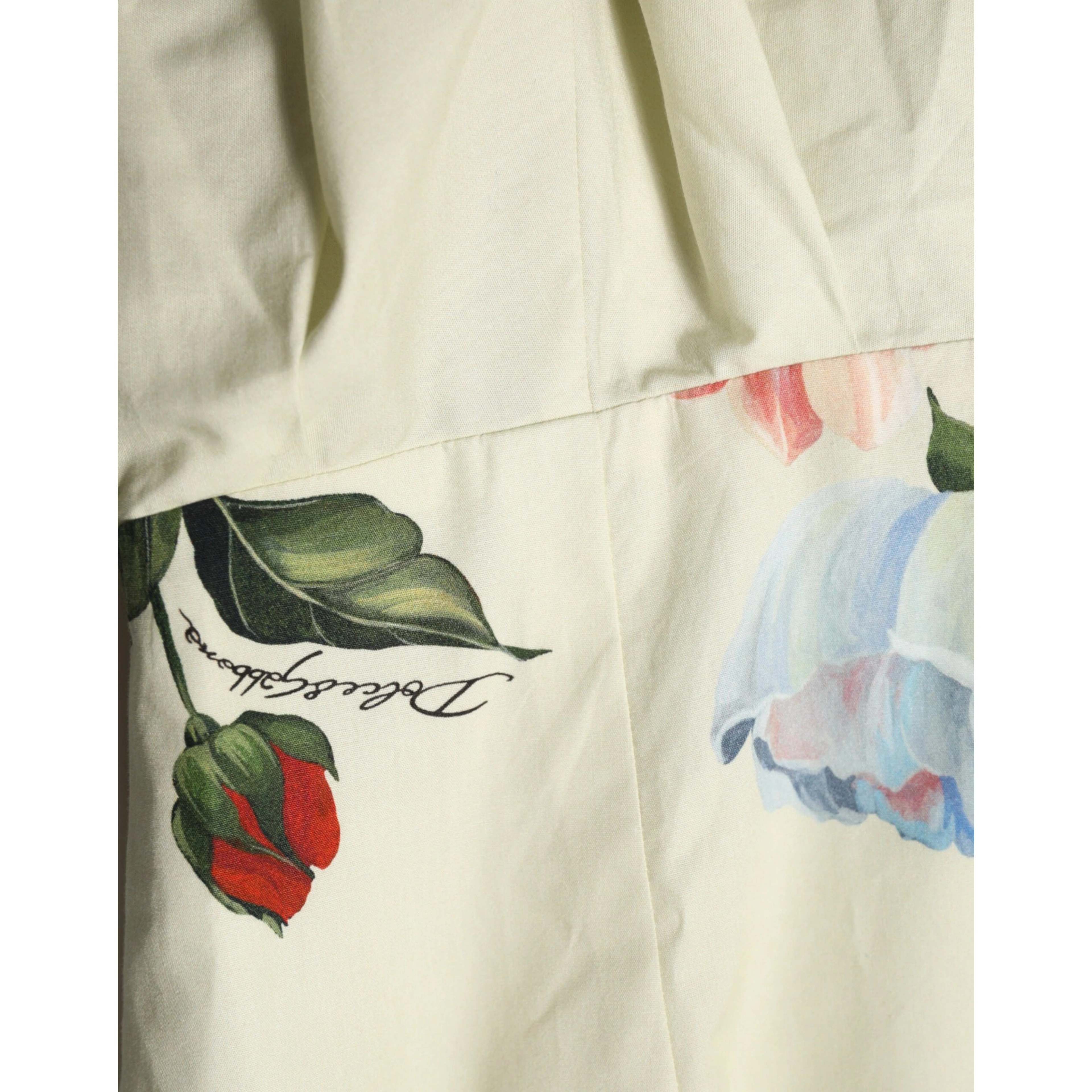 Beige Floral Sleeveless A-line Dress