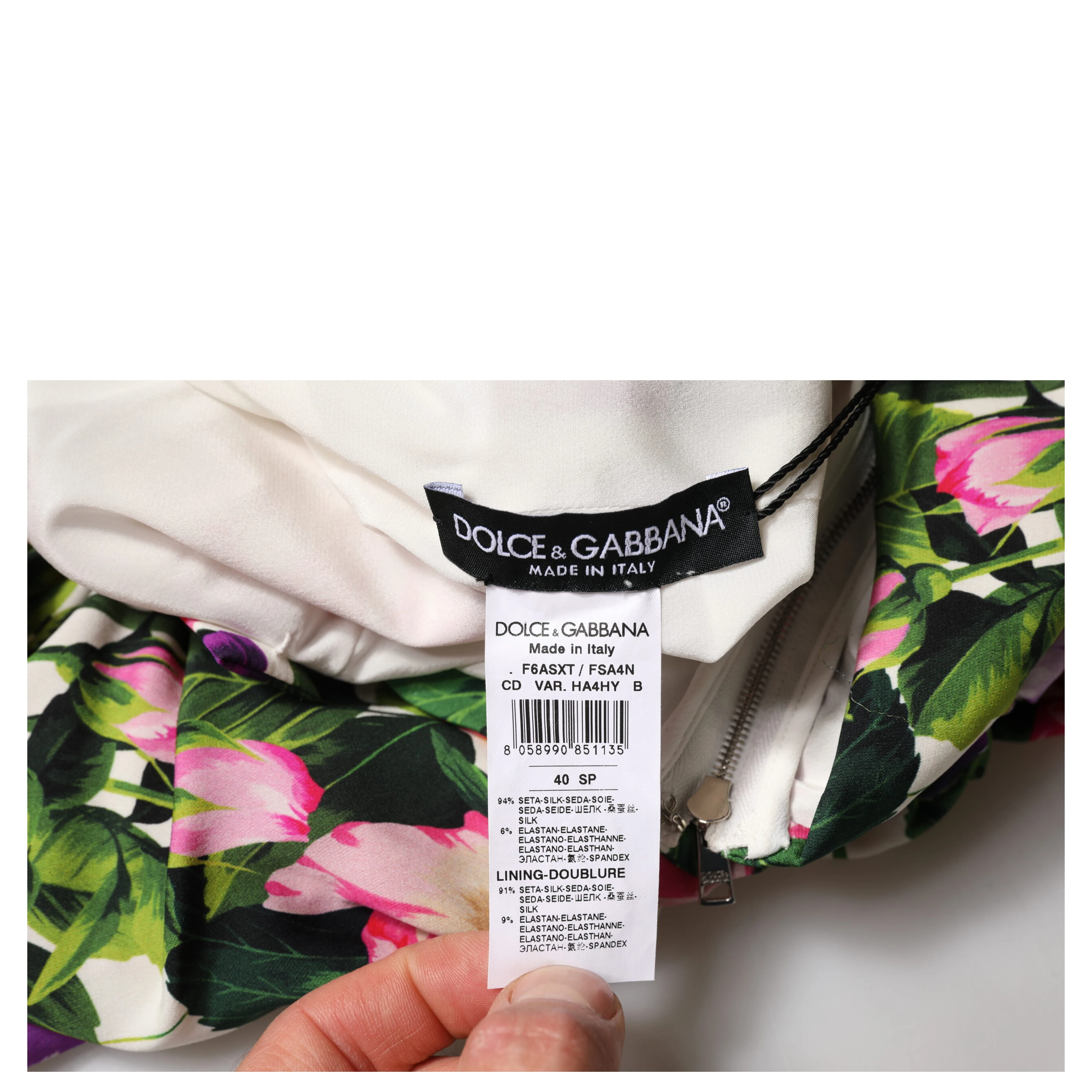Multicolor Floral Ruched Silk Charmeuse Mini Dress