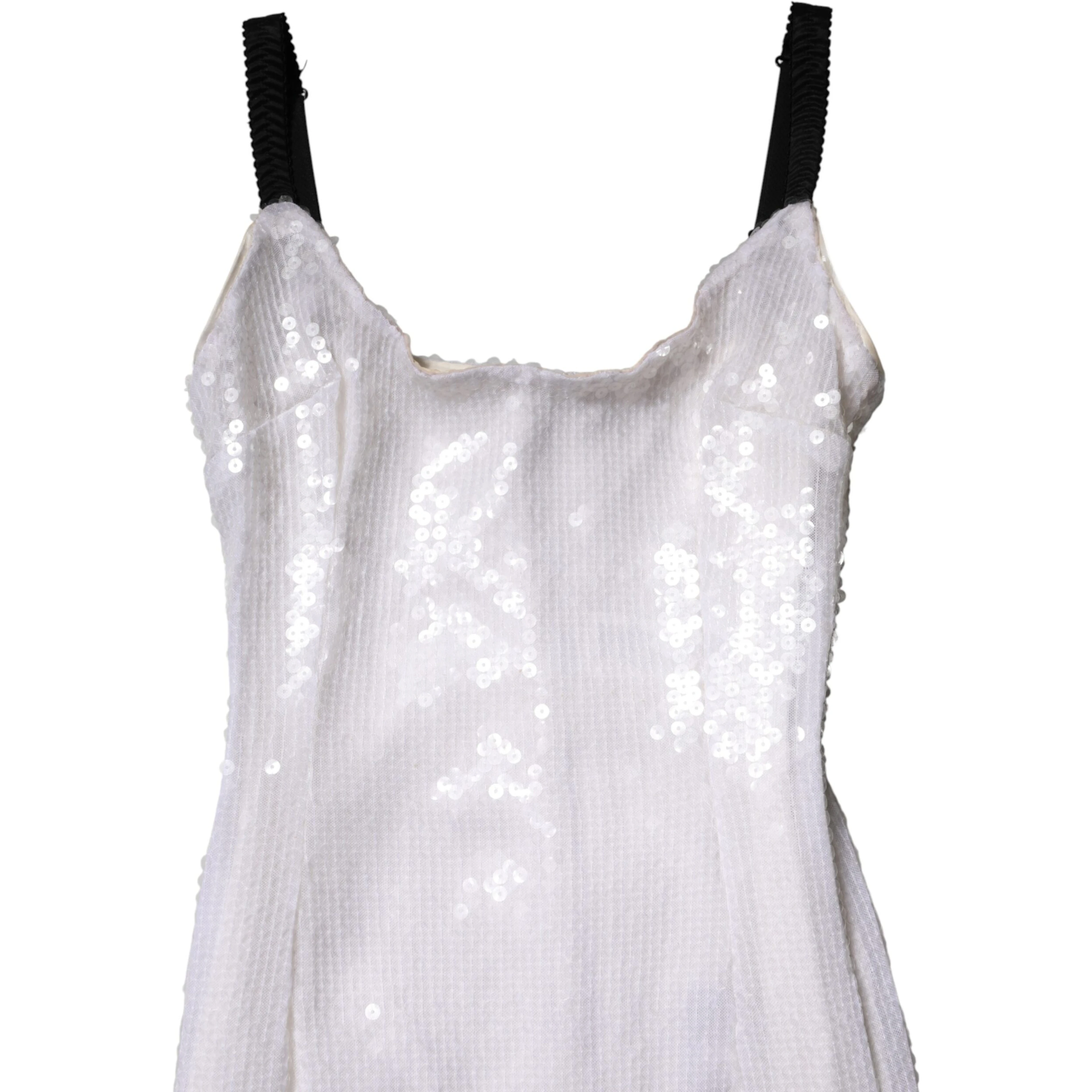 White Polyester Sleeveless Sheath Dress