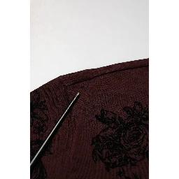 Maroon DG Crown Floral Crewneck Men T-shirt