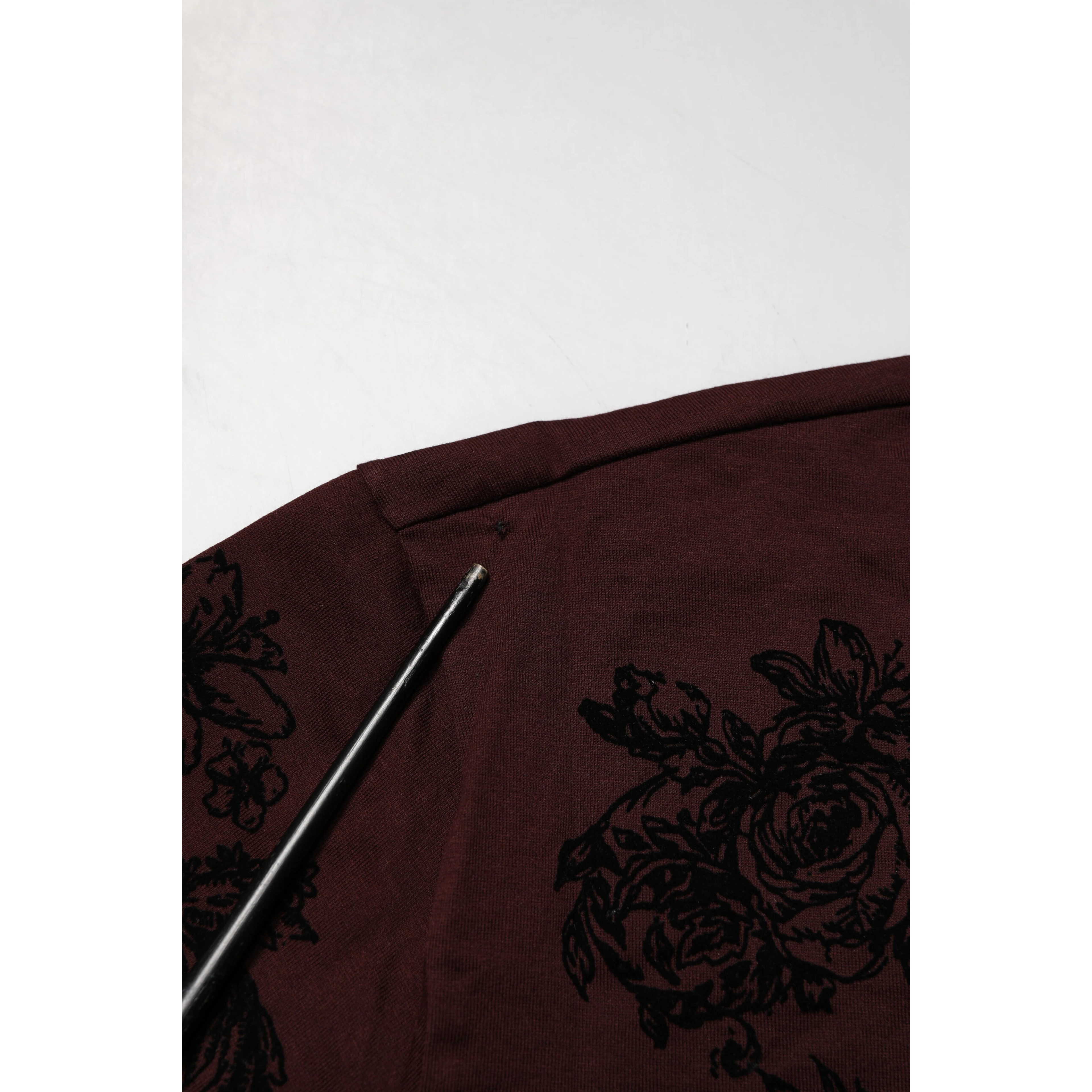 Maroon DG Crown Floral Crewneck Men T-shirt