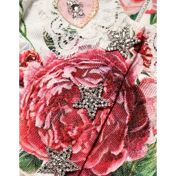 White Floral Embellished Sheath Mini Dress