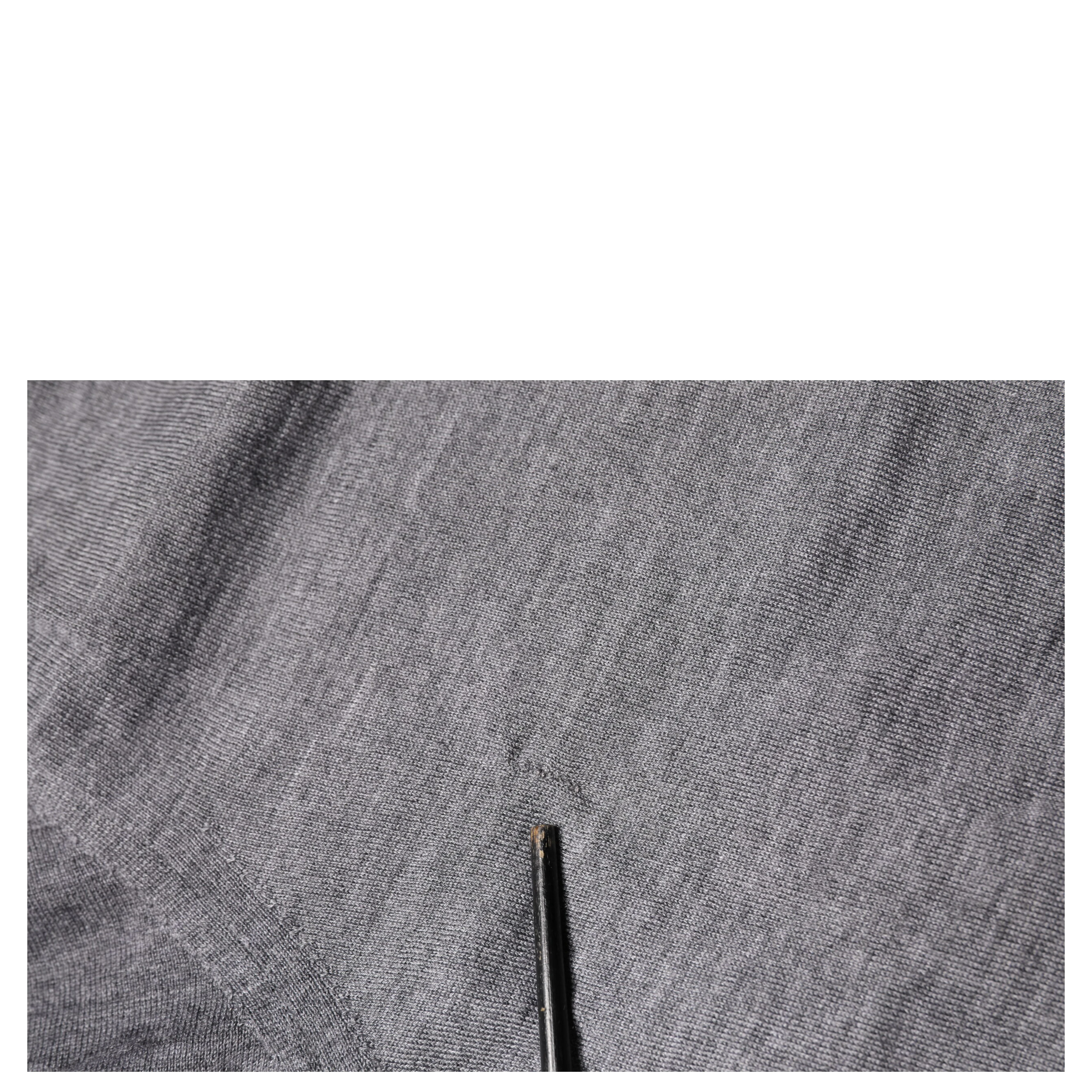 Gray Cashmere V-Neck Men Pullover Sweater