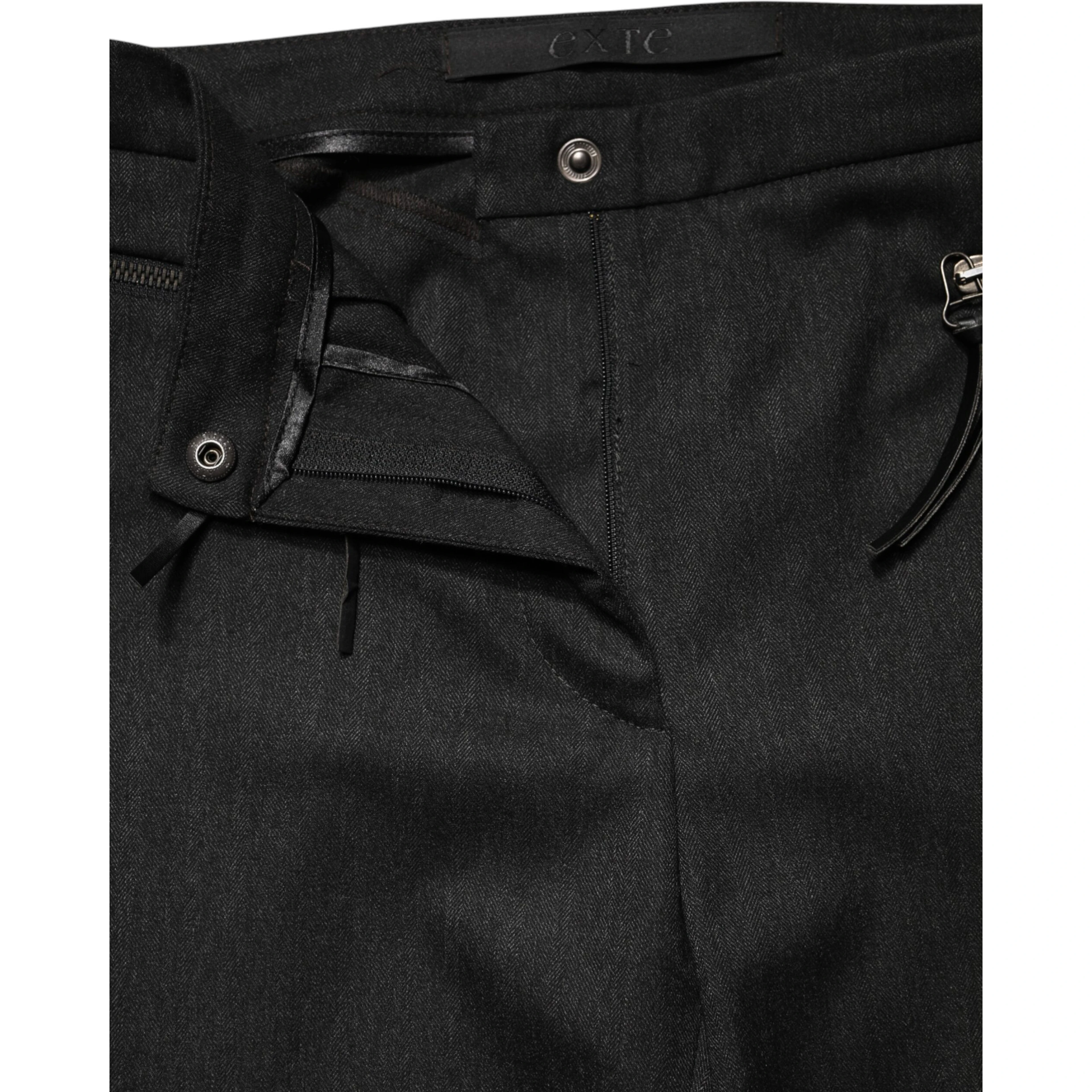 Black Double Breasted Pants Blazer Jacket 2 Piece Suit