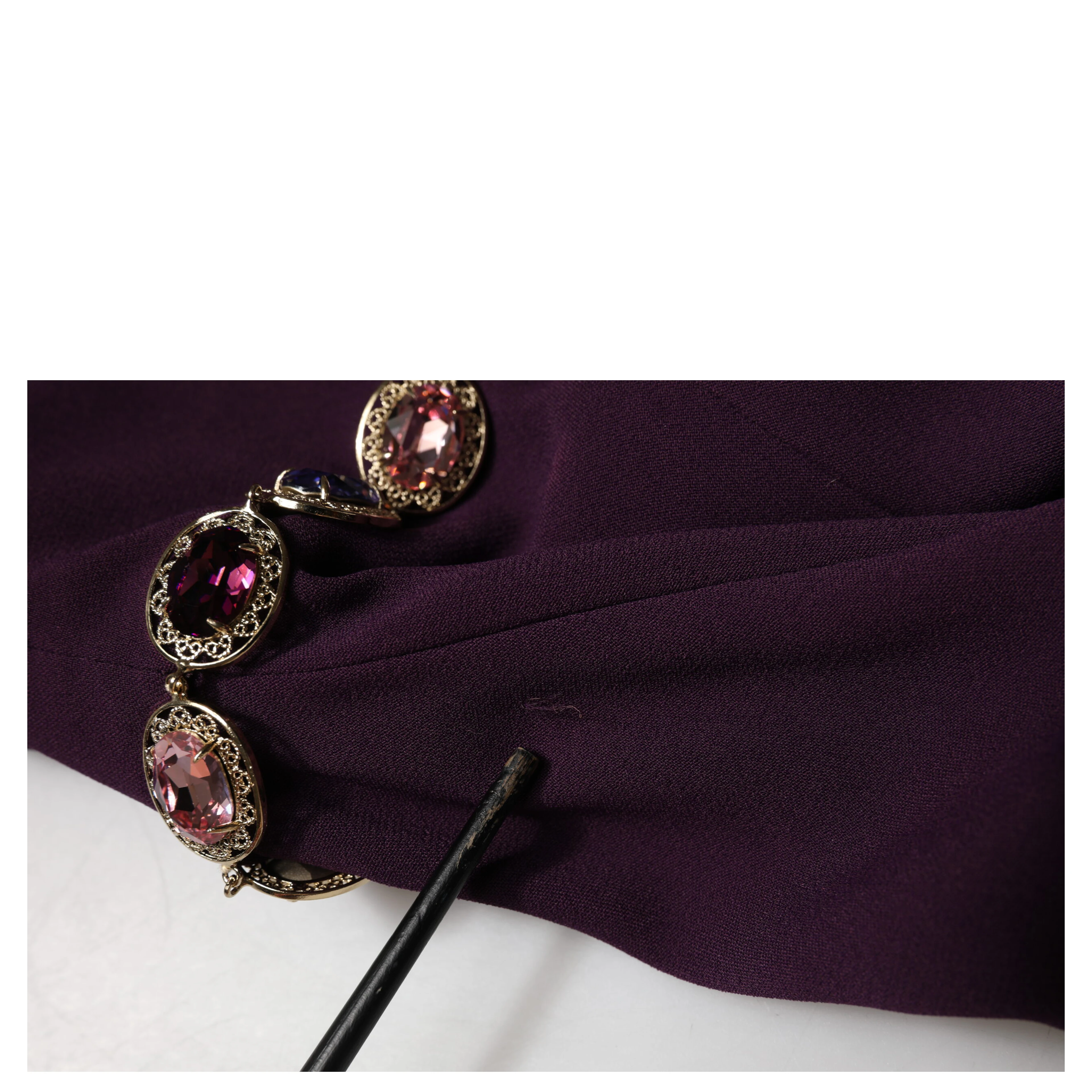 Violet Embellished Sheath Mermaid Gown Dress