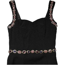 Black Embellished Sheath Mermaid Gown Dress