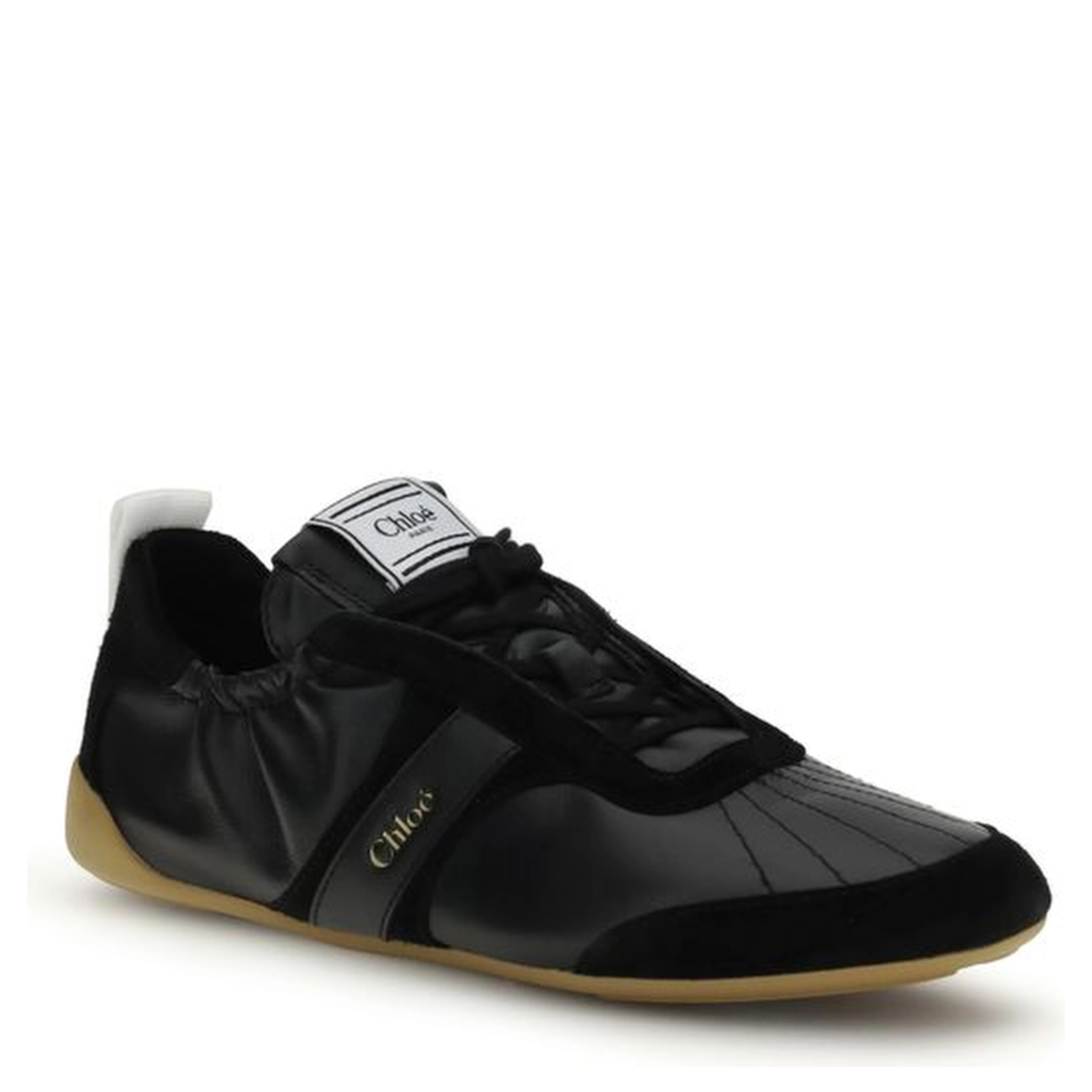 Black Goatskin Athletic Sneakers