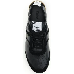 Black Goatskin Athletic Sneakers