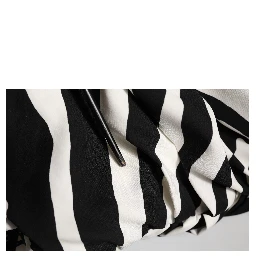 Black White Zebra Silk Sheath Mini Dress