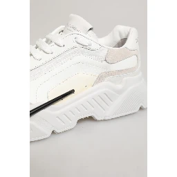 White Leather Daymaster Low Top Sneakers Shoes