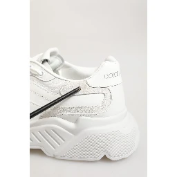 White Leather Daymaster Low Top Sneakers Shoes