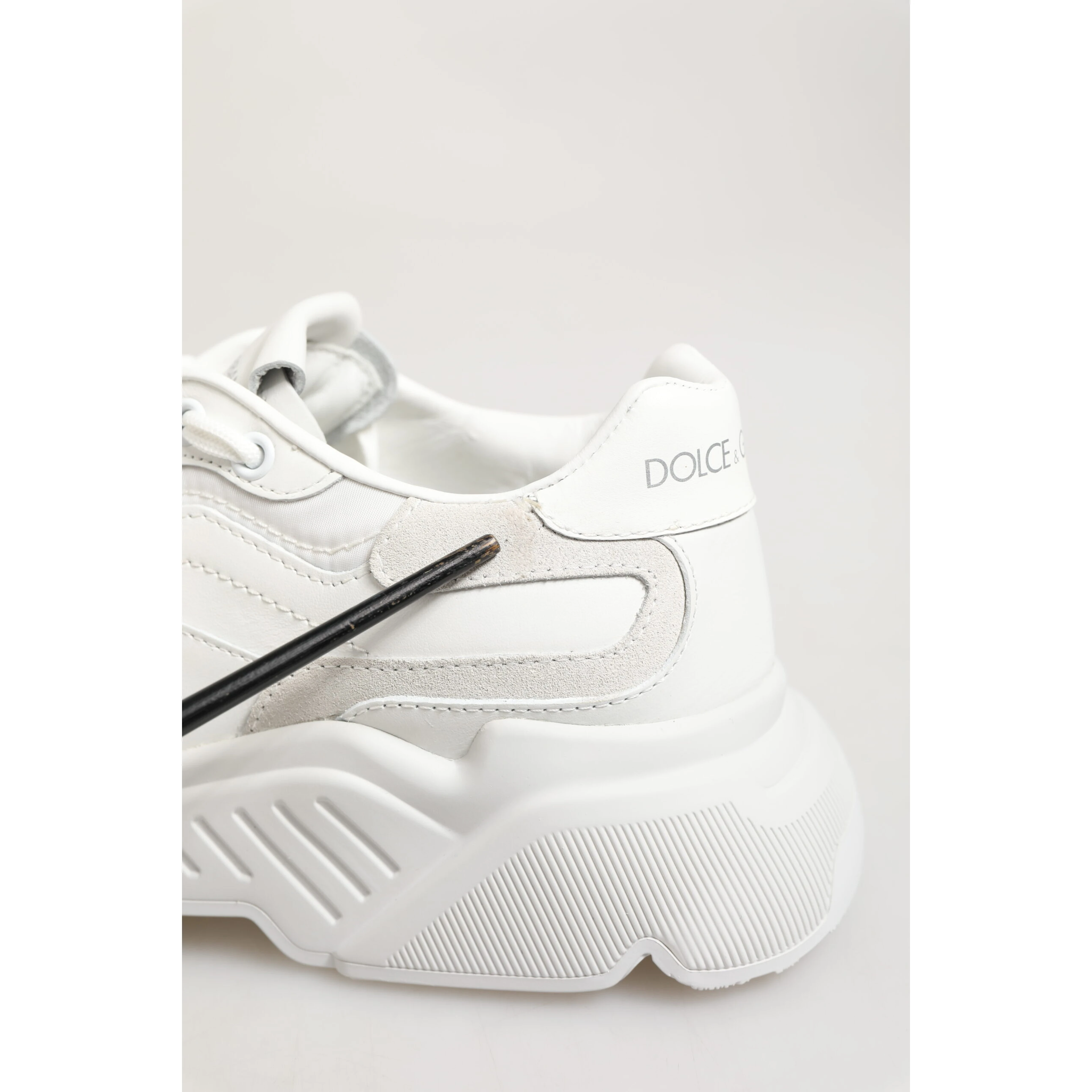 White Leather Daymaster Low Top Sneakers Shoes