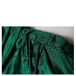 Green Viscose Drape Jersey Organzine Tank Top