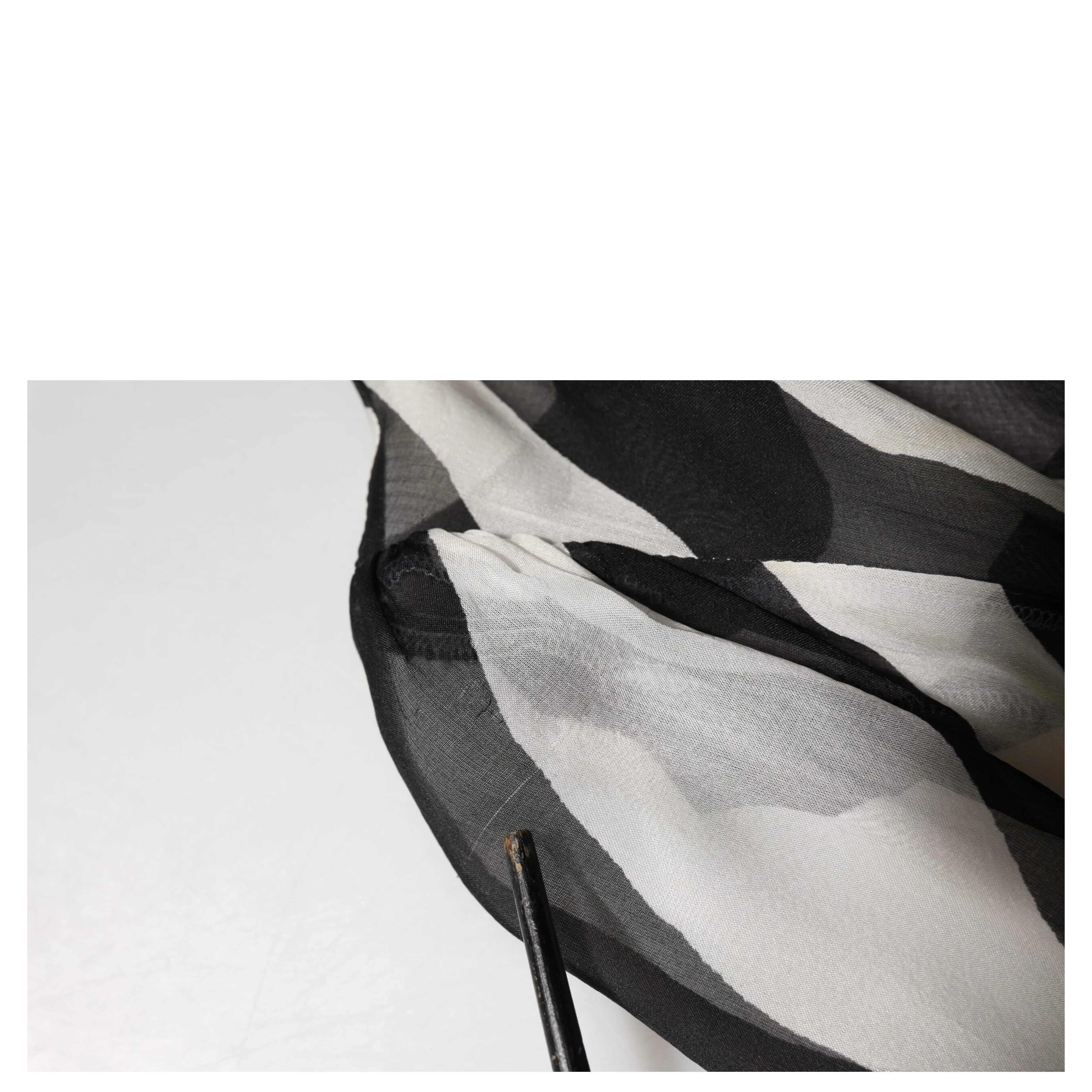 Zebra Print Chiffon Paneled Crop Blouse Top