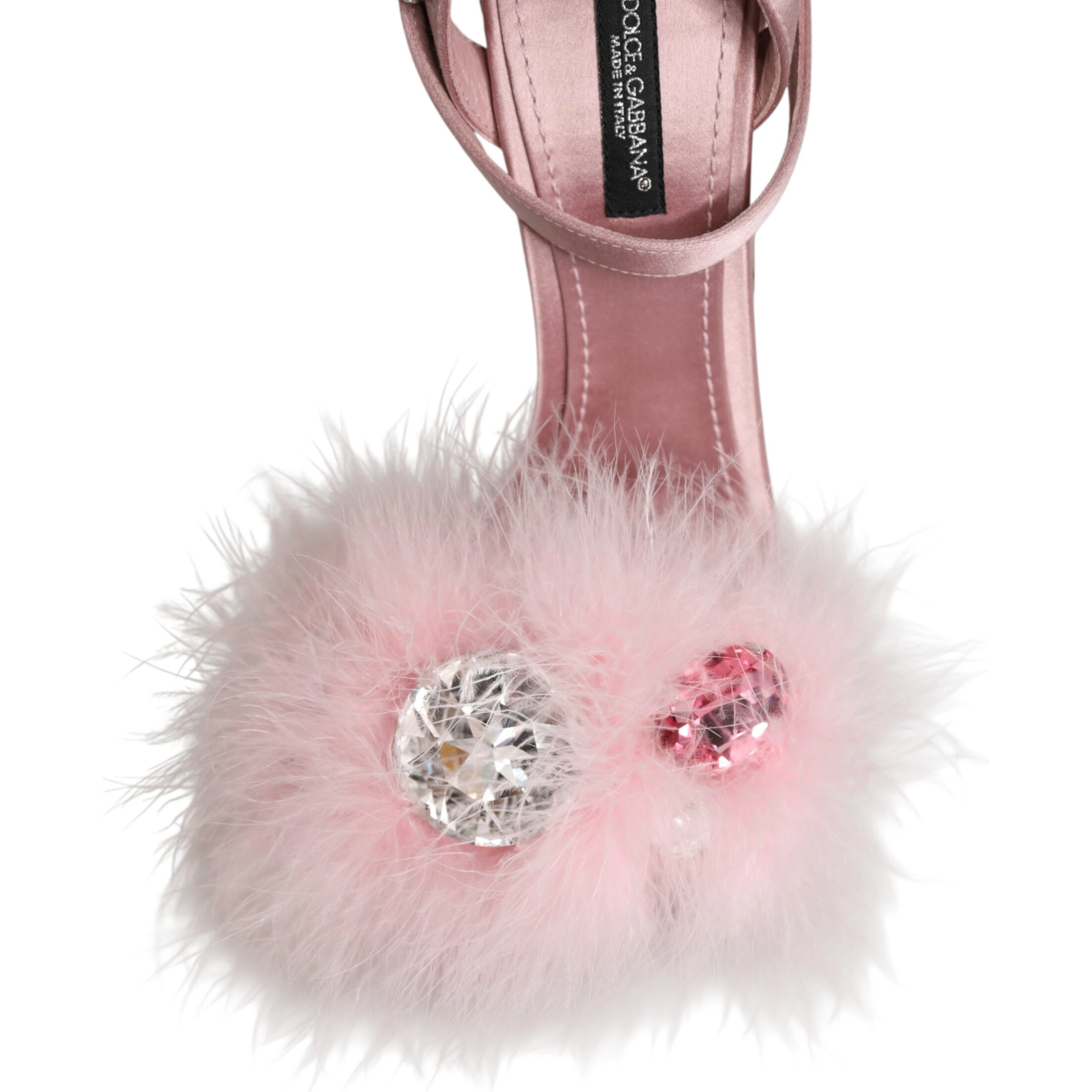 Pink Sequined Ankle Strap Sandals Shoes