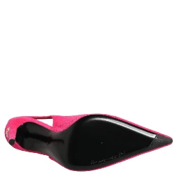 Pink Suede High Heels Slingback Shoes