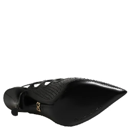 Leather High Heels Slingback Shoes