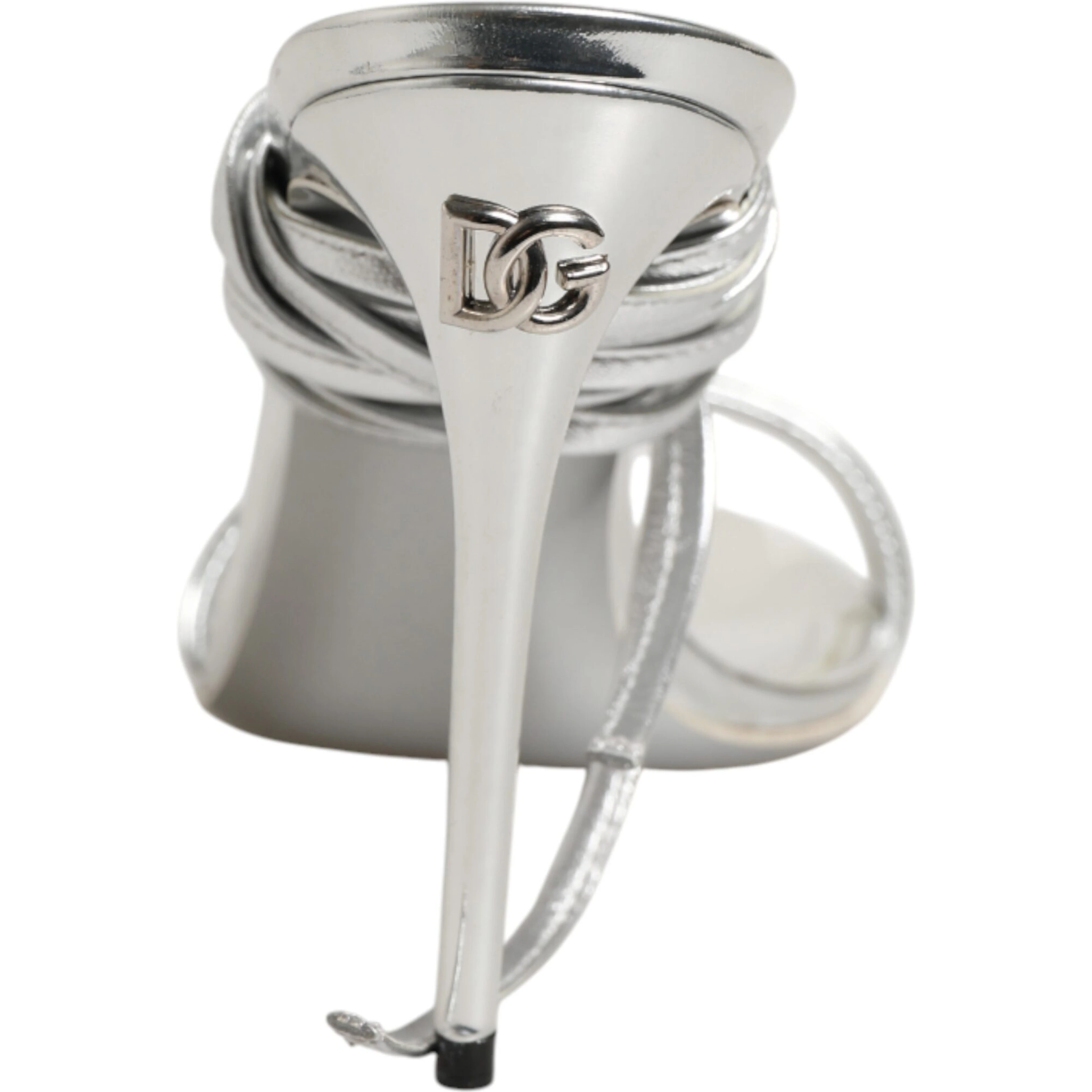 Silver Strappy High Heels Sandals Shoes