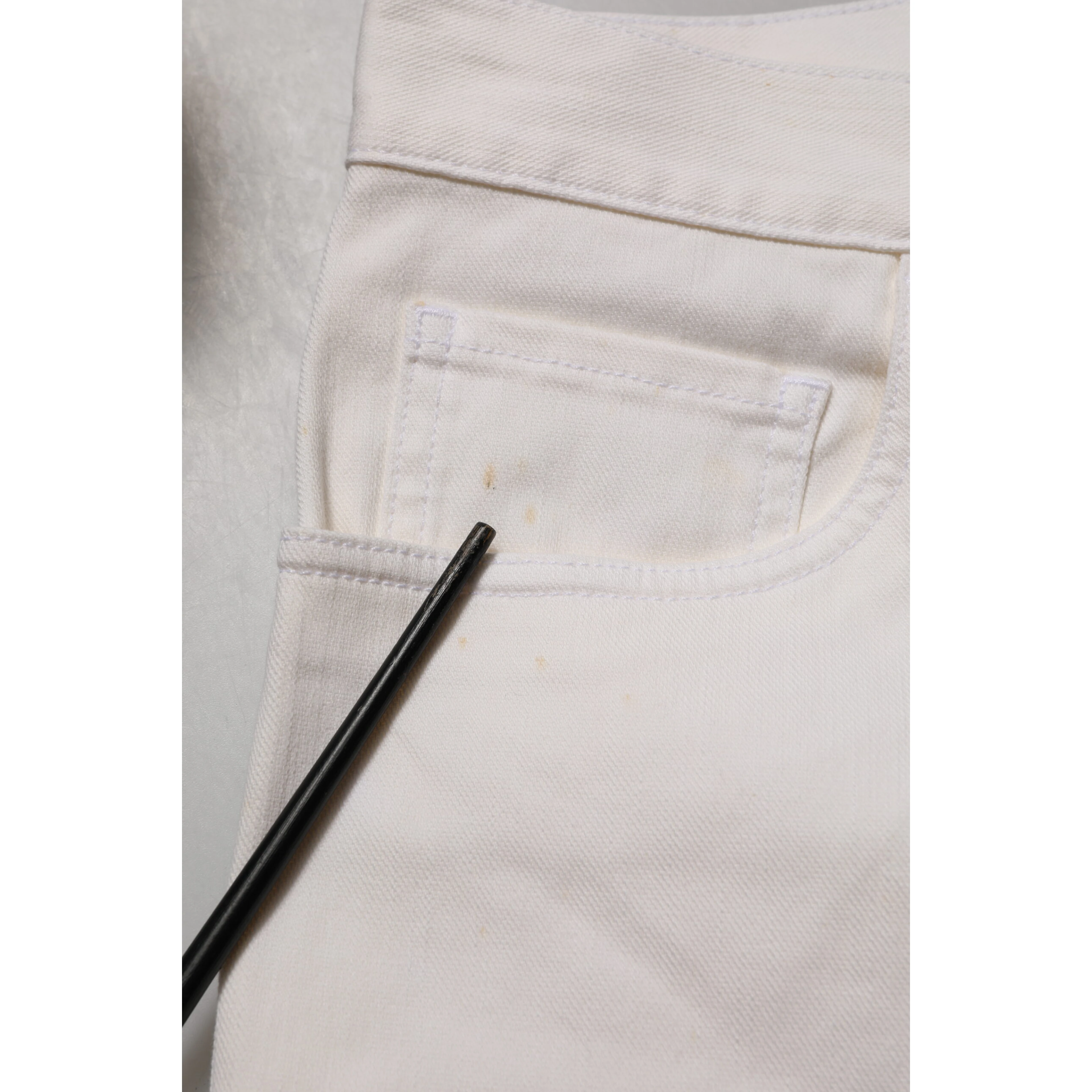 White Mid Waist Skinny Fit Denim Casual Trouser Jeans