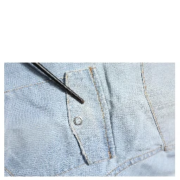 Blue Denim Collared Long Sleeve Men Shirt
